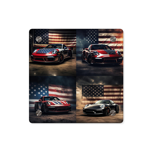 Acrylic Wall Art Panels American Flag Background Porsche 5