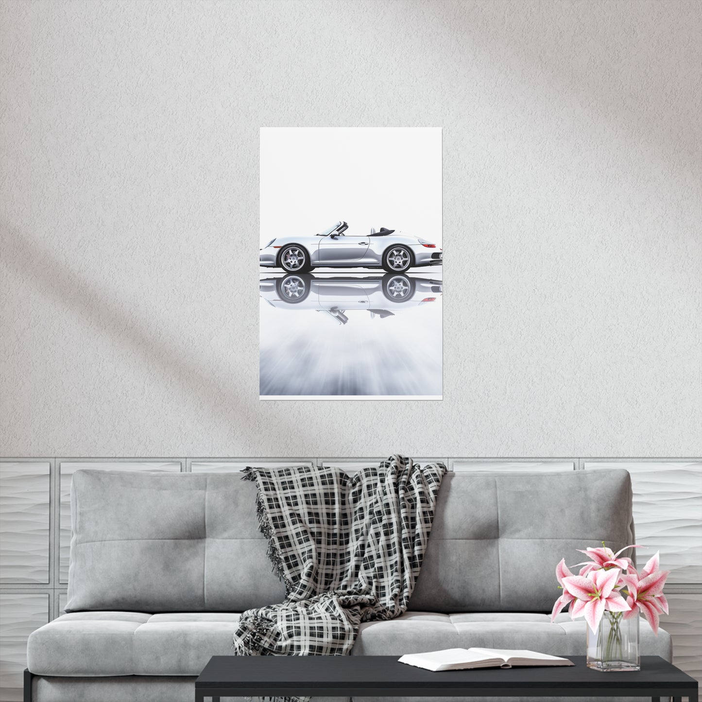 Premium Matte Vertical Posters 911 Speedster on water 3