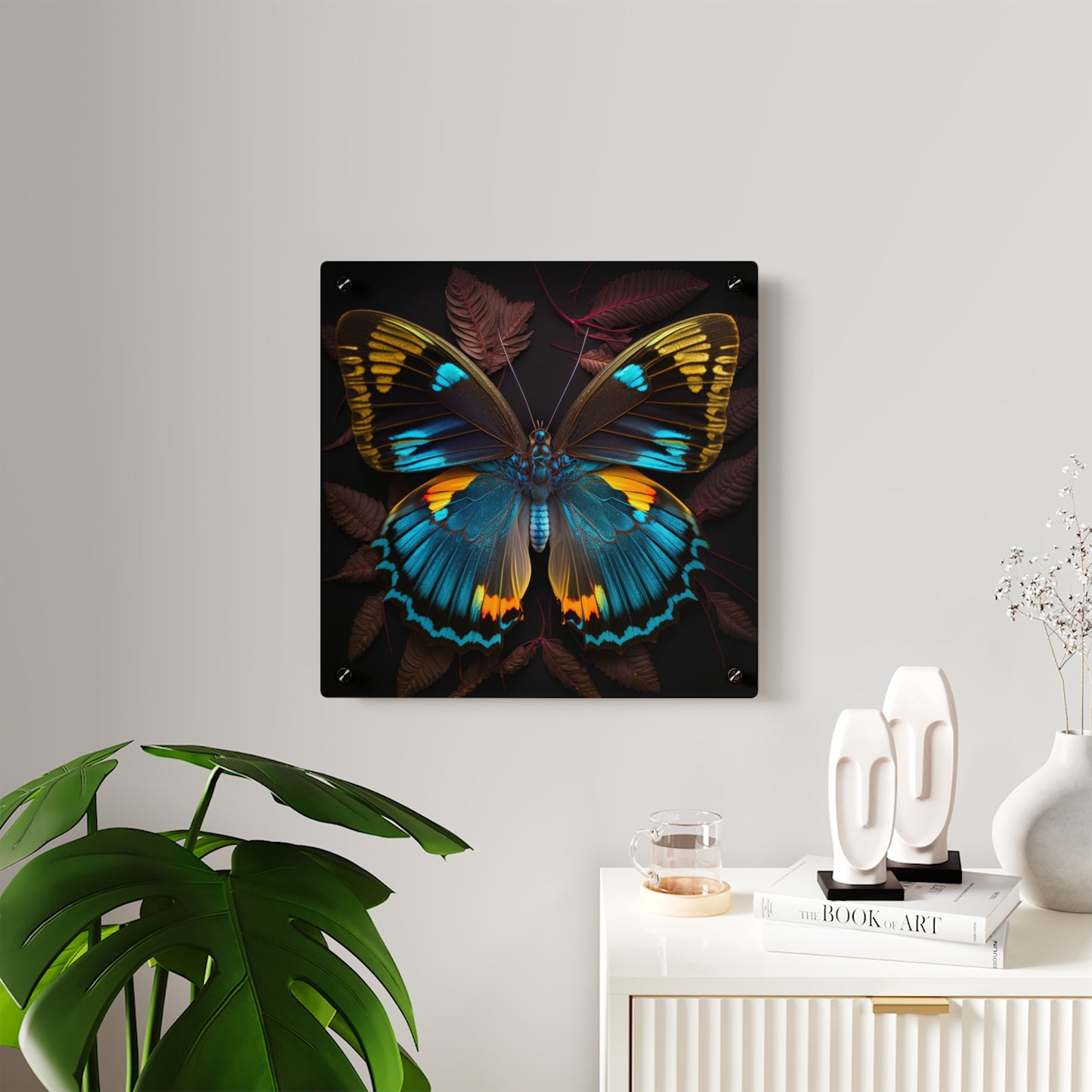 Acrylic Wall Art Panels Neon Butterfly Flair 1