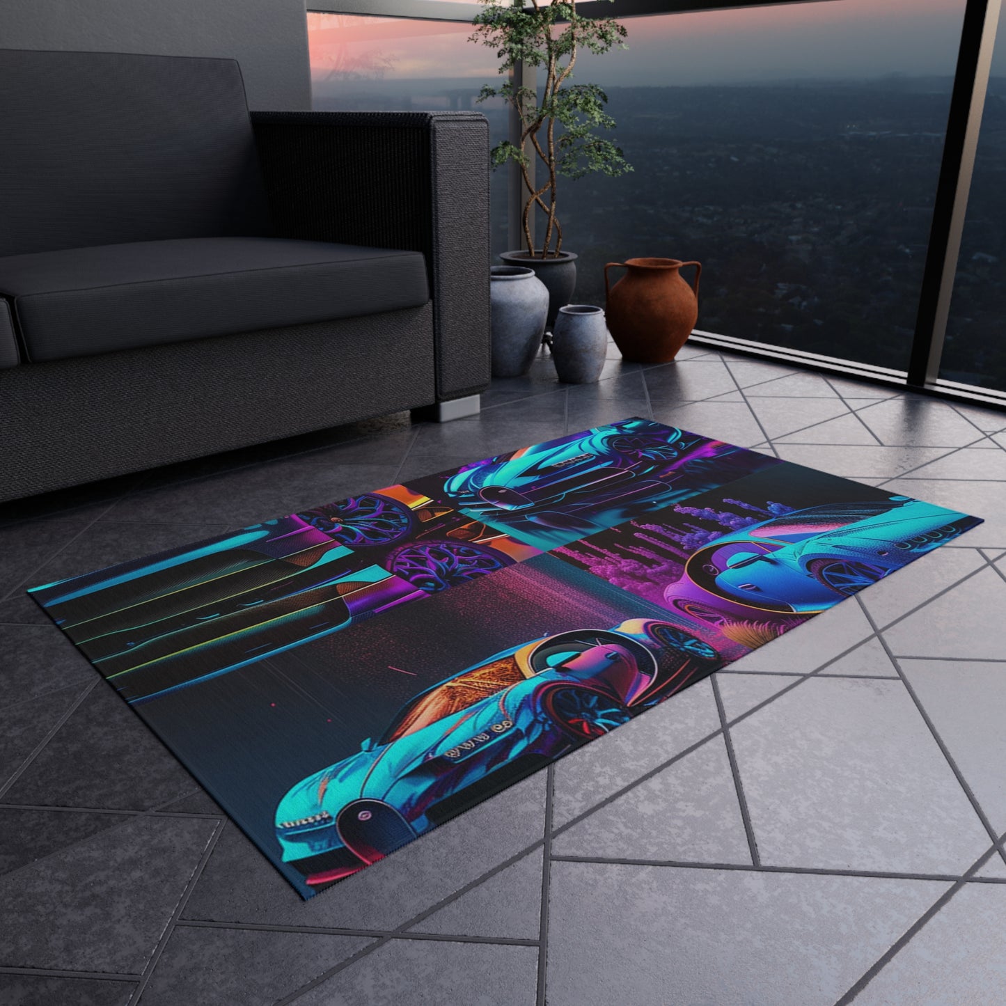 Outdoor Rug  Bugatti Neon Chiron 5