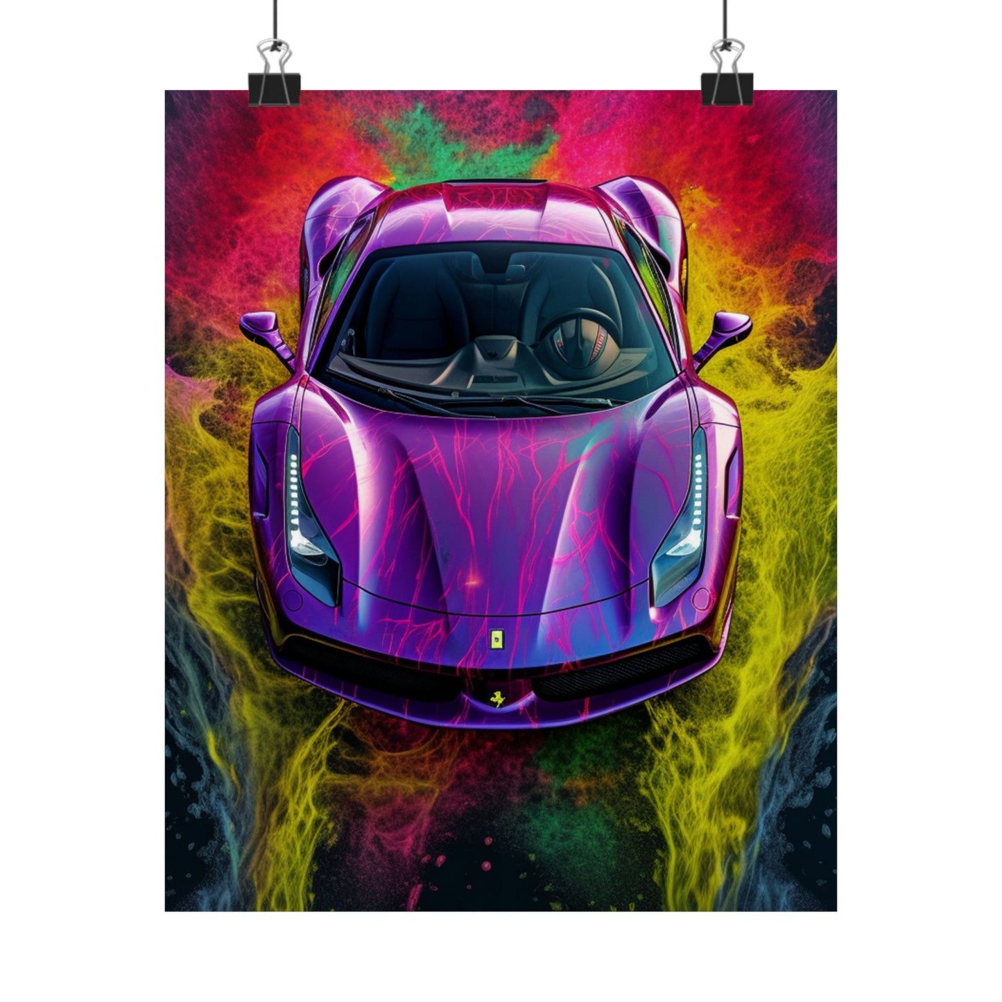 Premium Matte Vertical Posters Farrari Water 3