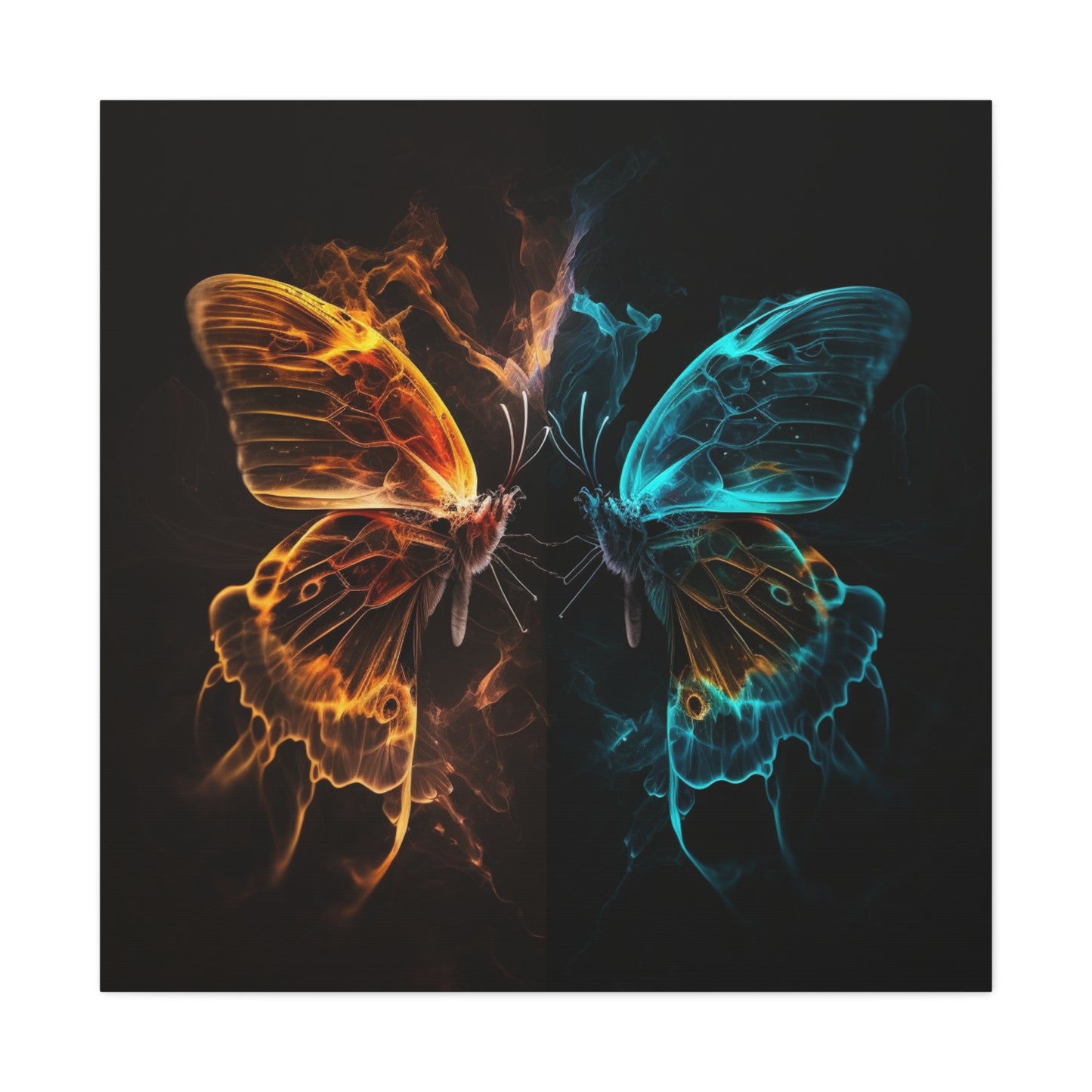 Canvas Gallery Wraps Kiss Neon Butterfly 6