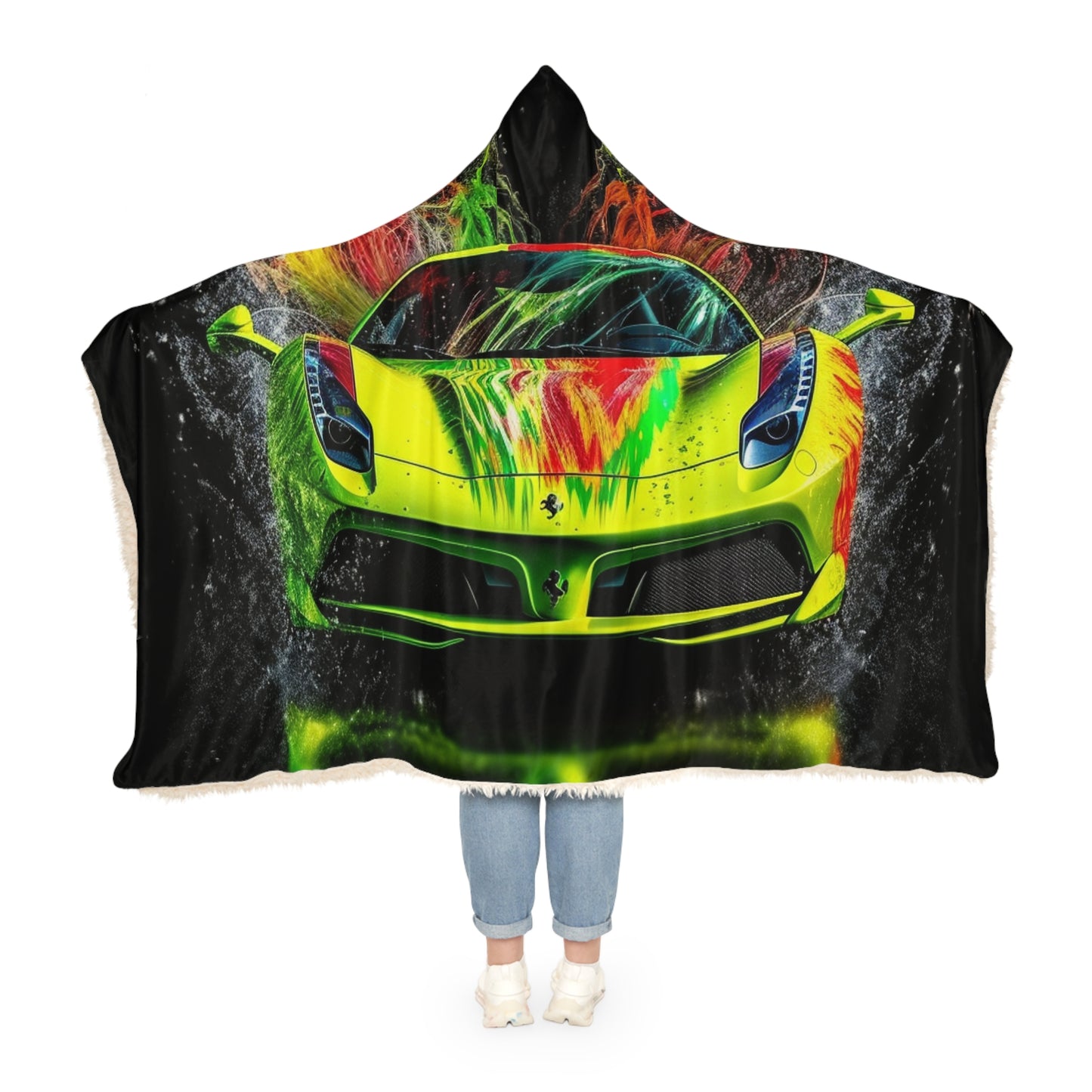 Snuggle Hooded Blanket Farrari Water 1