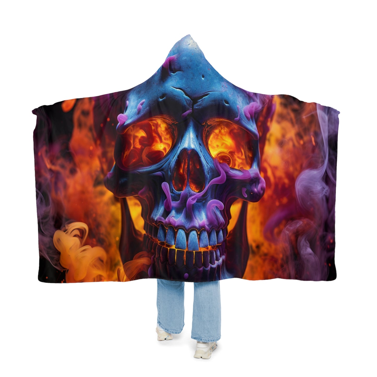 Snuggle Hooded Blanket Macro Skull 3