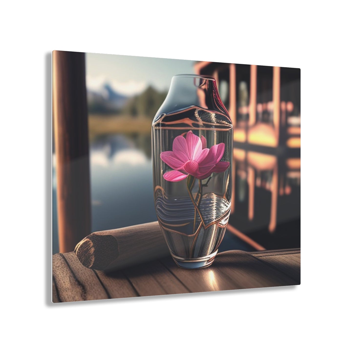 Acrylic Prints Magnolia in a Glass vase 3