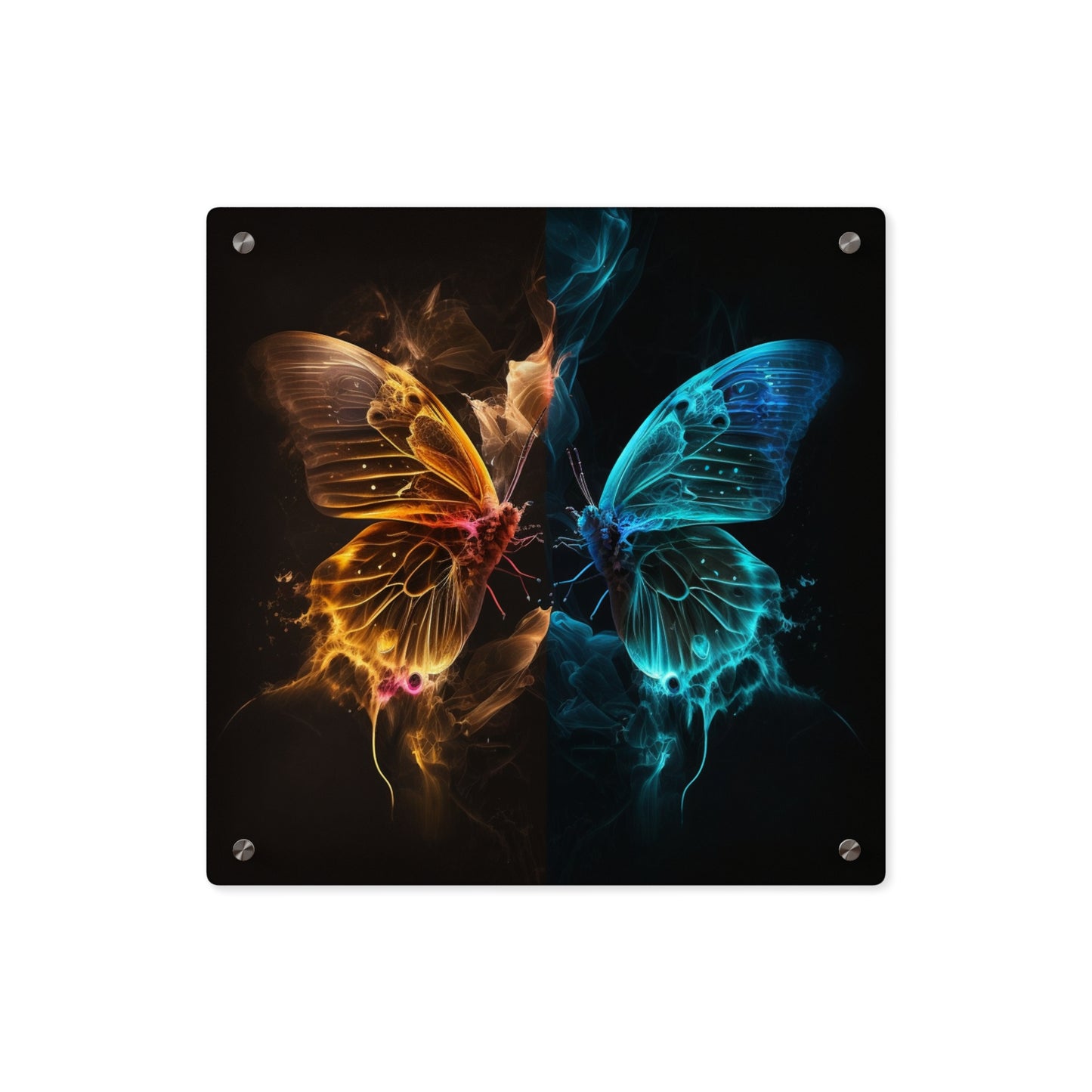 Acrylic Wall Art Panels Kiss Neon Butterfly 9