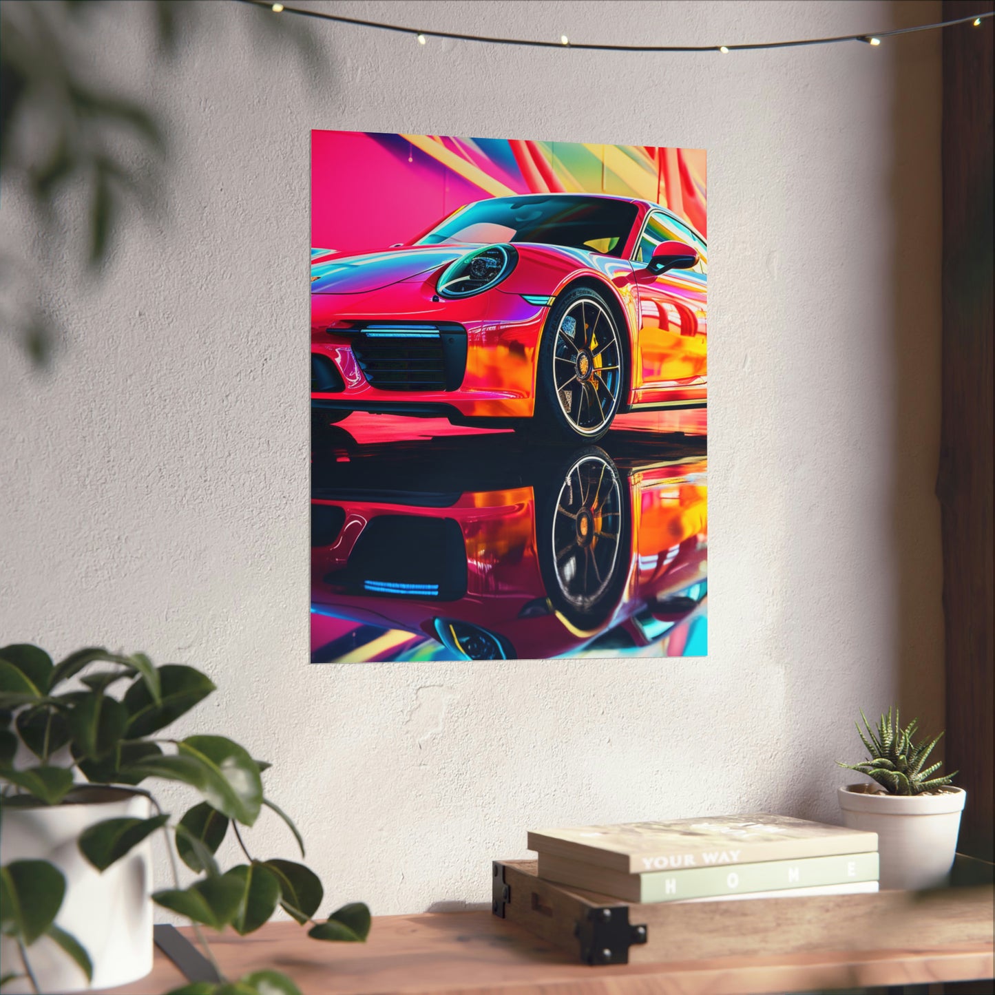 Premium Matte Vertical Posters Macro Porsche 4