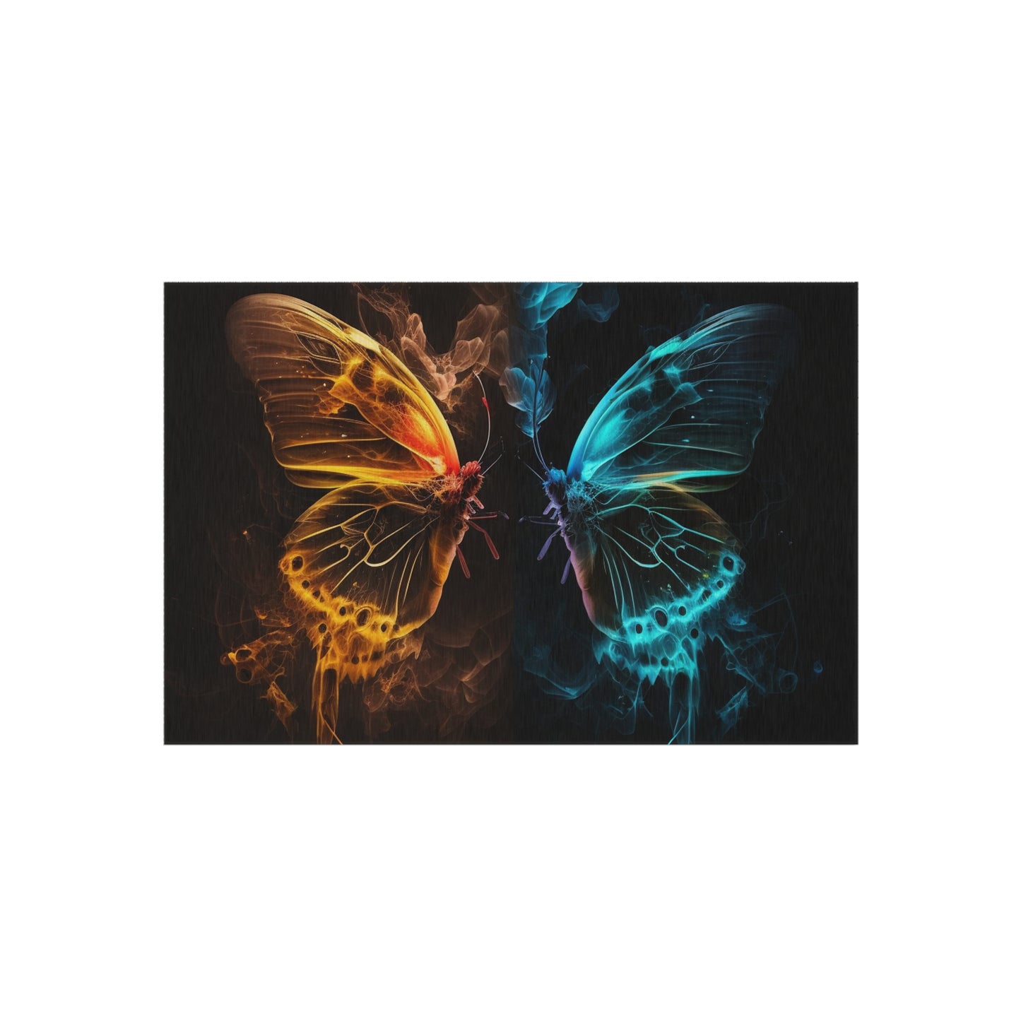 Outdoor Rug  Kiss Neon Butterfly 8