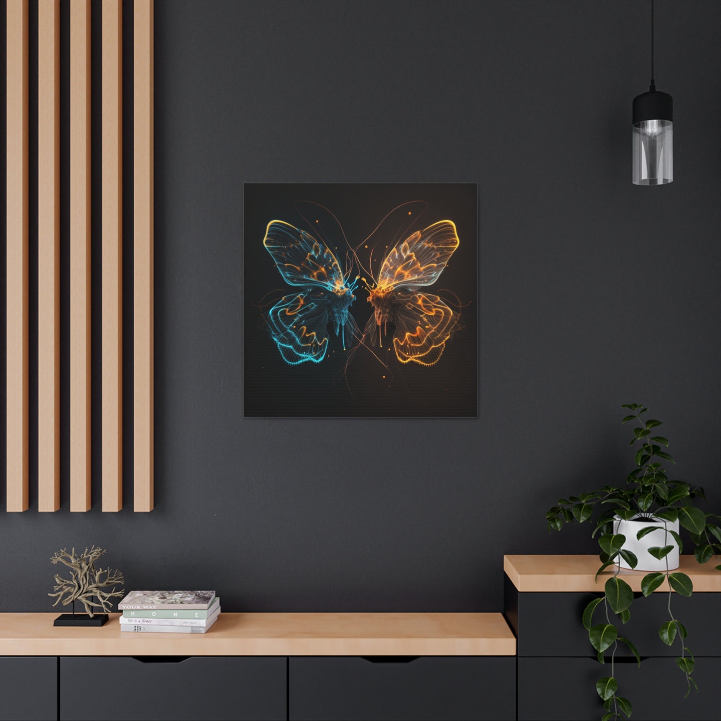 Canvas Gallery Wraps Neon Glo Butterfly 1