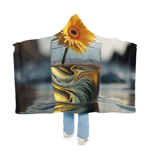 Snuggle Hooded Blanket yello Gerbera glass 2