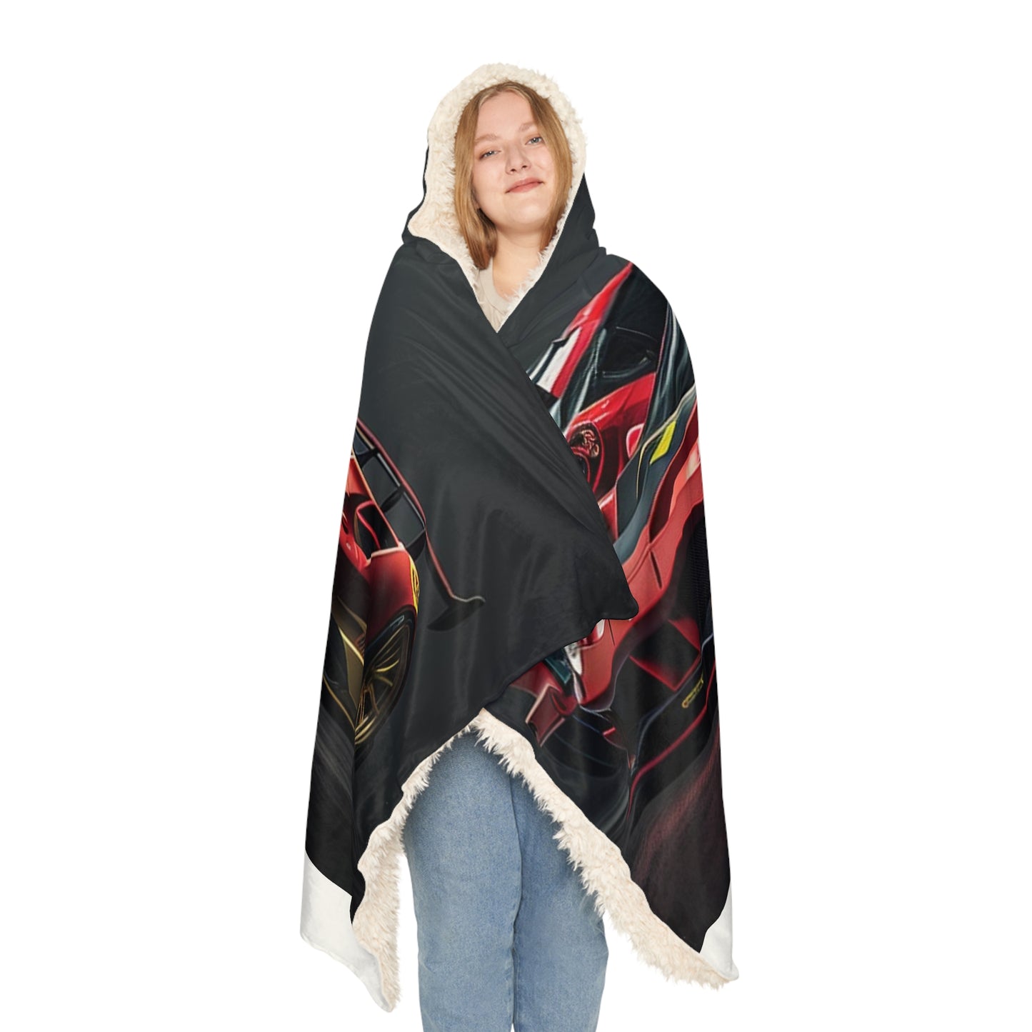 Snuggle Hooded Blanket Ferrari Red 3