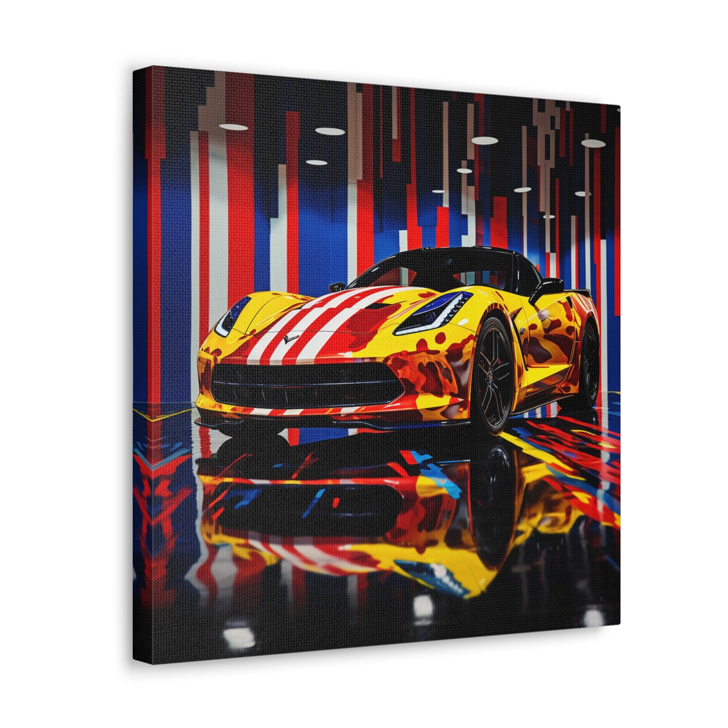 Canvas Gallery Wraps Macro Flag Ferrari 4