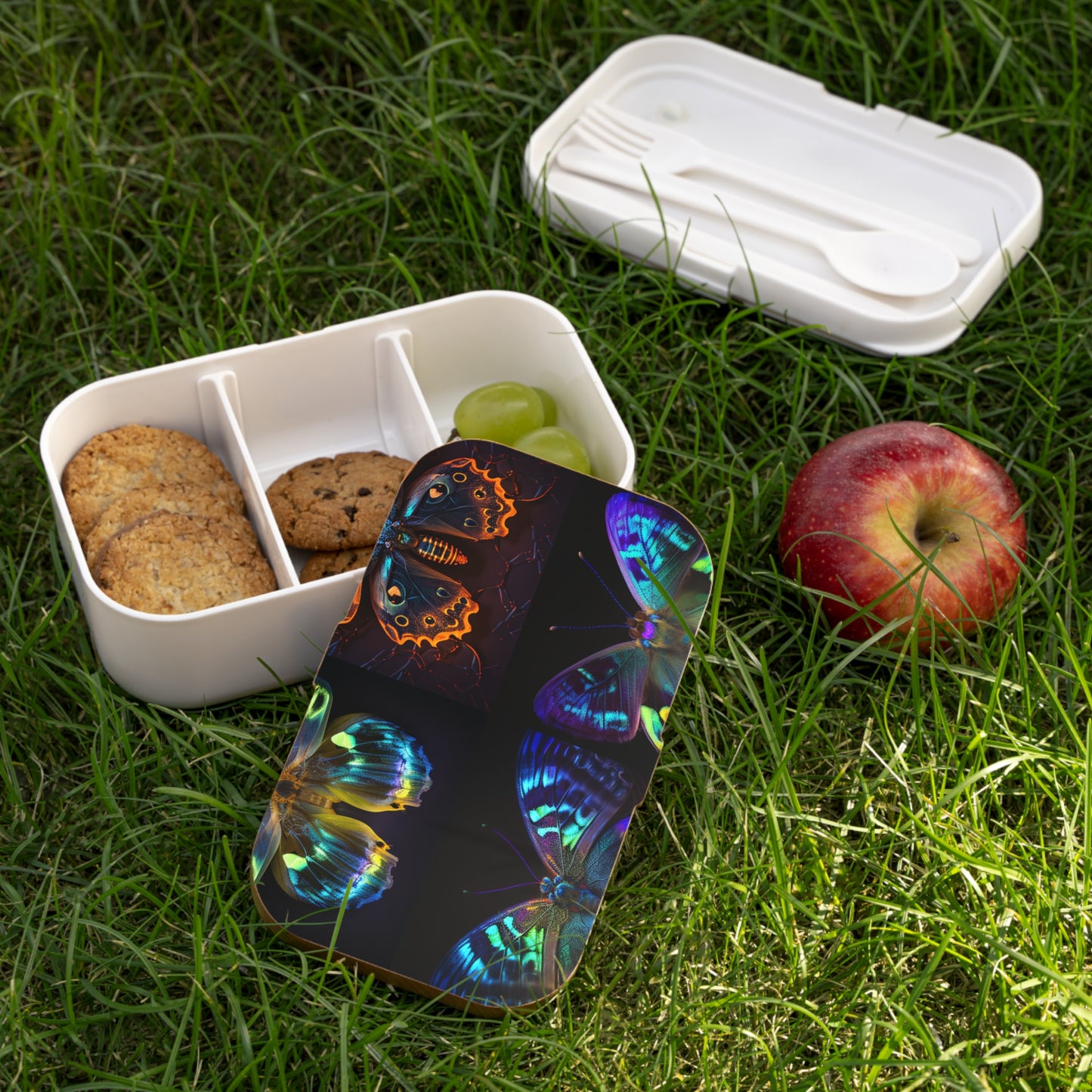 Bento Lunch Box Neon Hue Butterfly 5