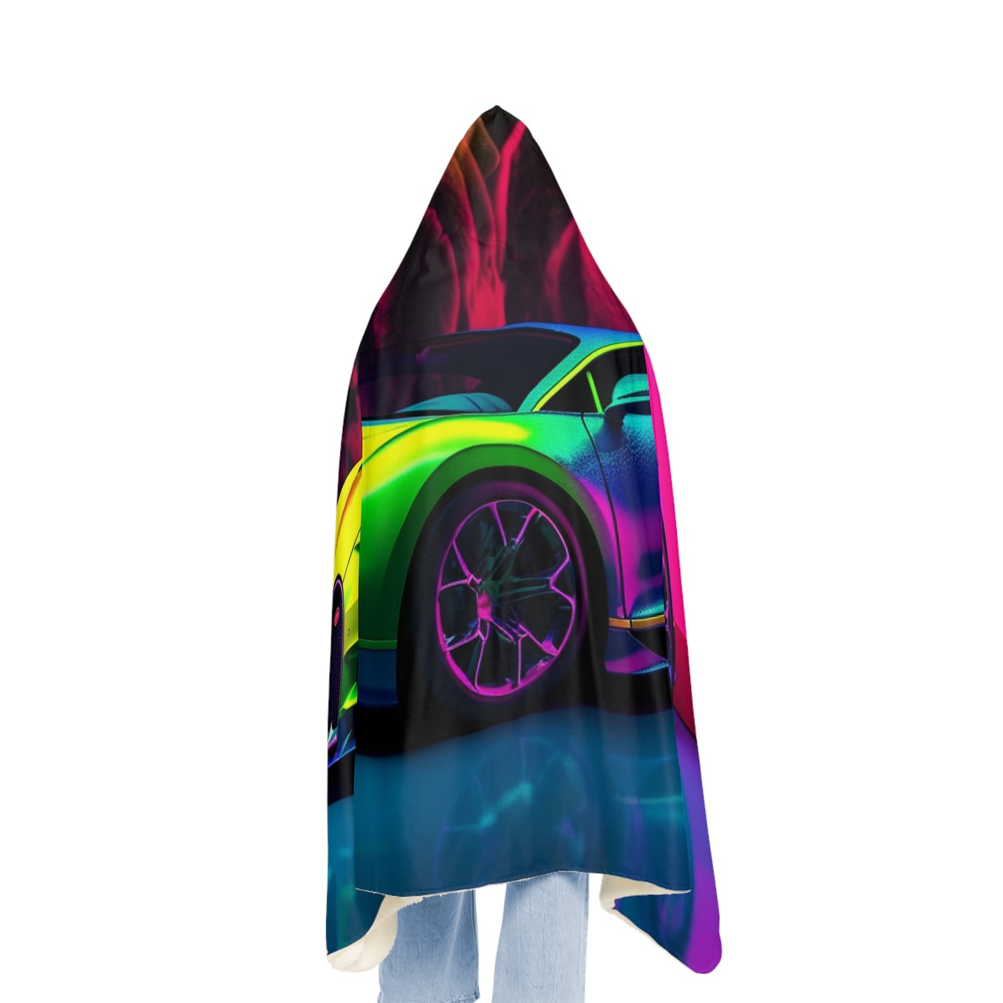 Snuggle Hooded Blanket Florescent Bugatti Flair 1