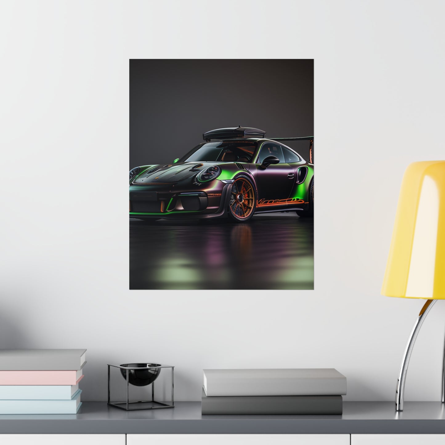 Premium Matte Vertical Posters Porsche Color 2