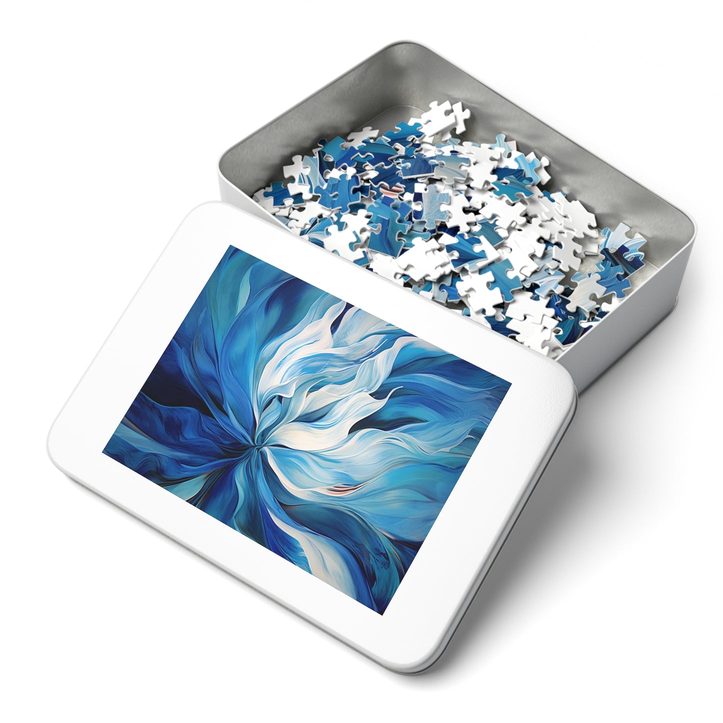 Jigsaw Puzzle (30, 110, 252, 500,1000-Piece) Blue Tluip Abstract 1