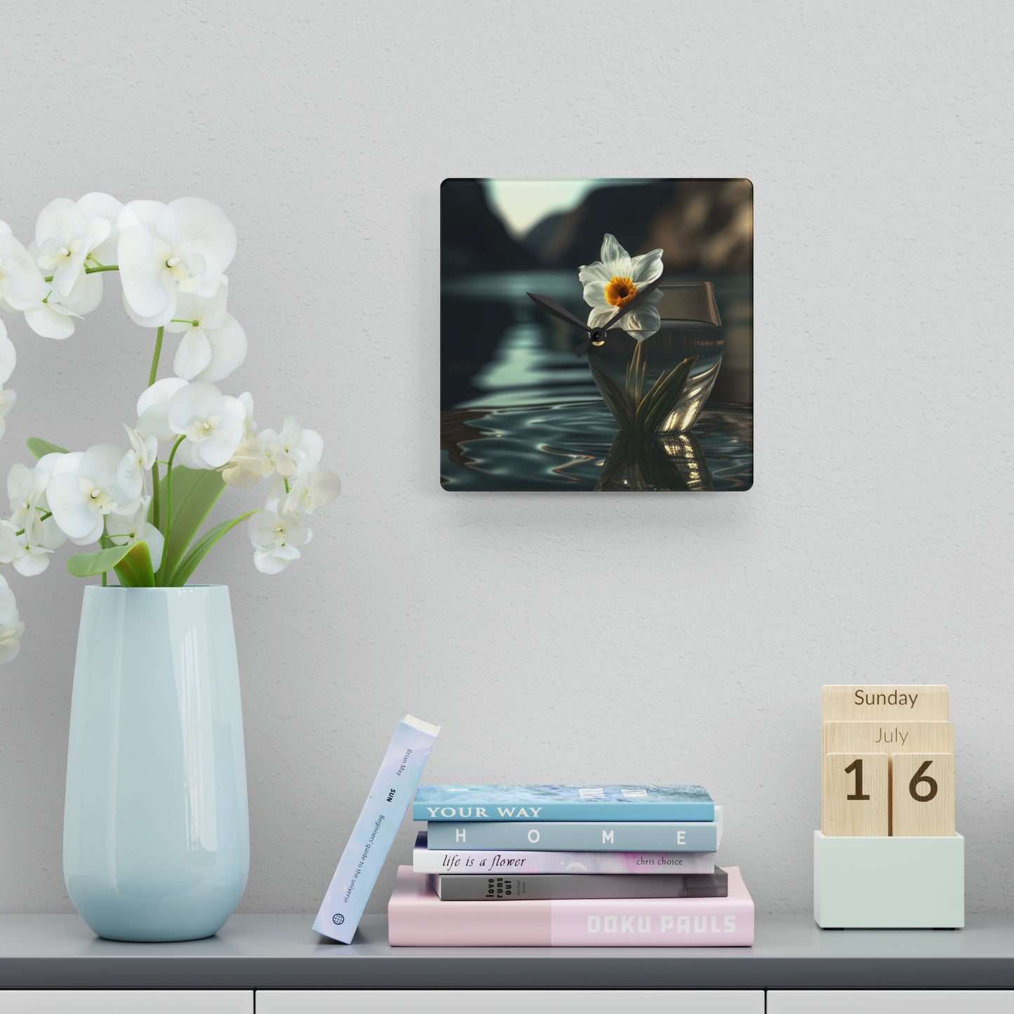 Acrylic Wall Clock Daffodil 2