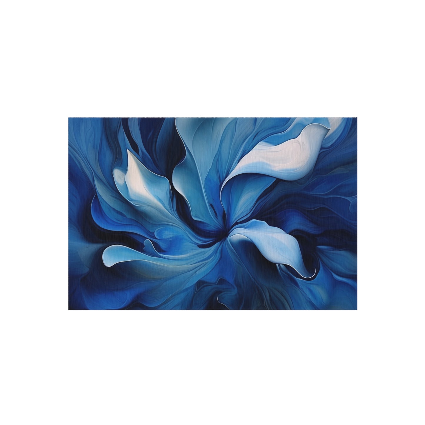 Outdoor Rug  Abstract Blue Tulip 4