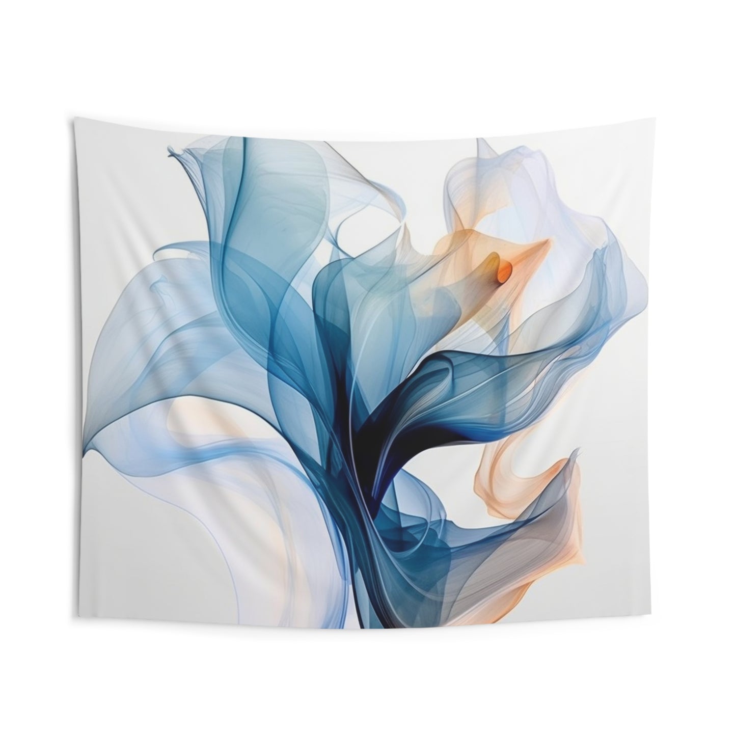 Indoor Wall Tapestries Blue Tluip Abstract 3