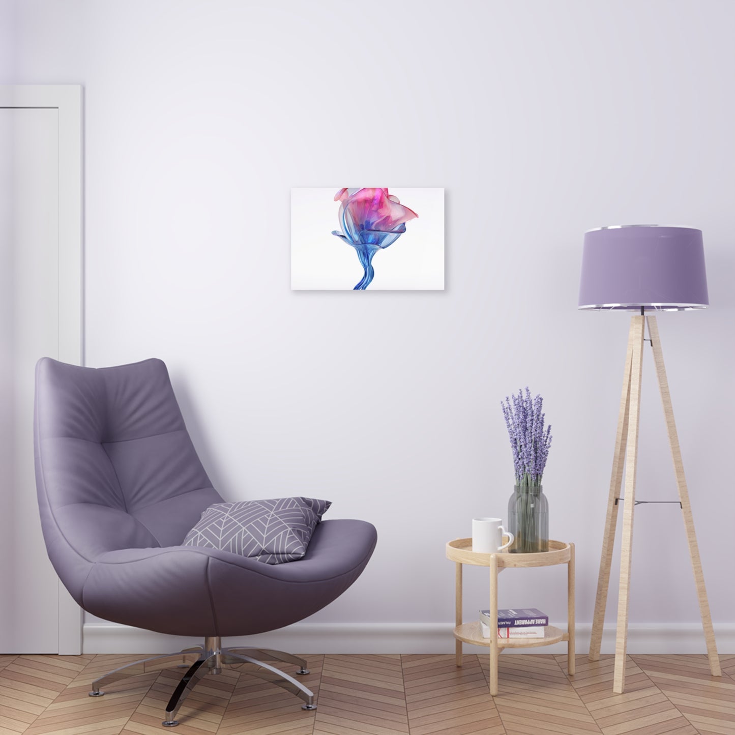 Acrylic Prints Pink & Blue Tulip Rose 4