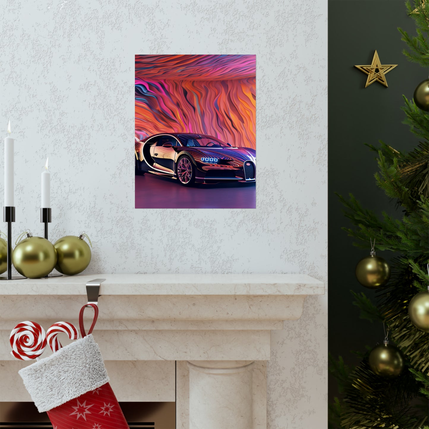 Premium Matte Vertical Posters Bugatti Abstract Flair 4