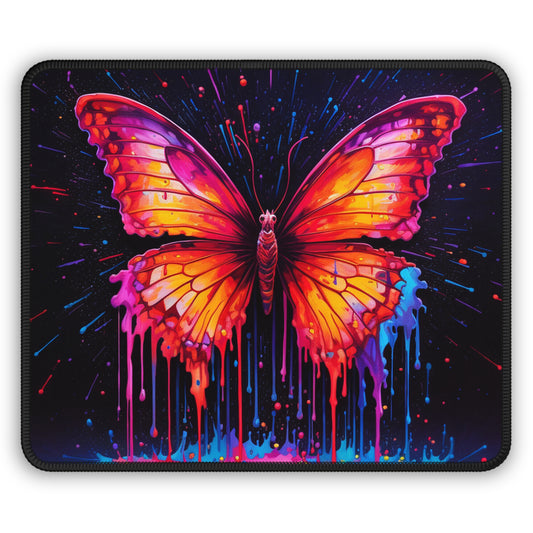 Gaming Mouse Pad  Pink Butterfly Flair 4