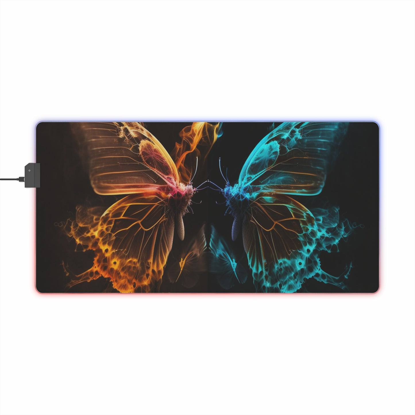 LED Gaming Mouse Pad Kiss Neon Butterfly 10