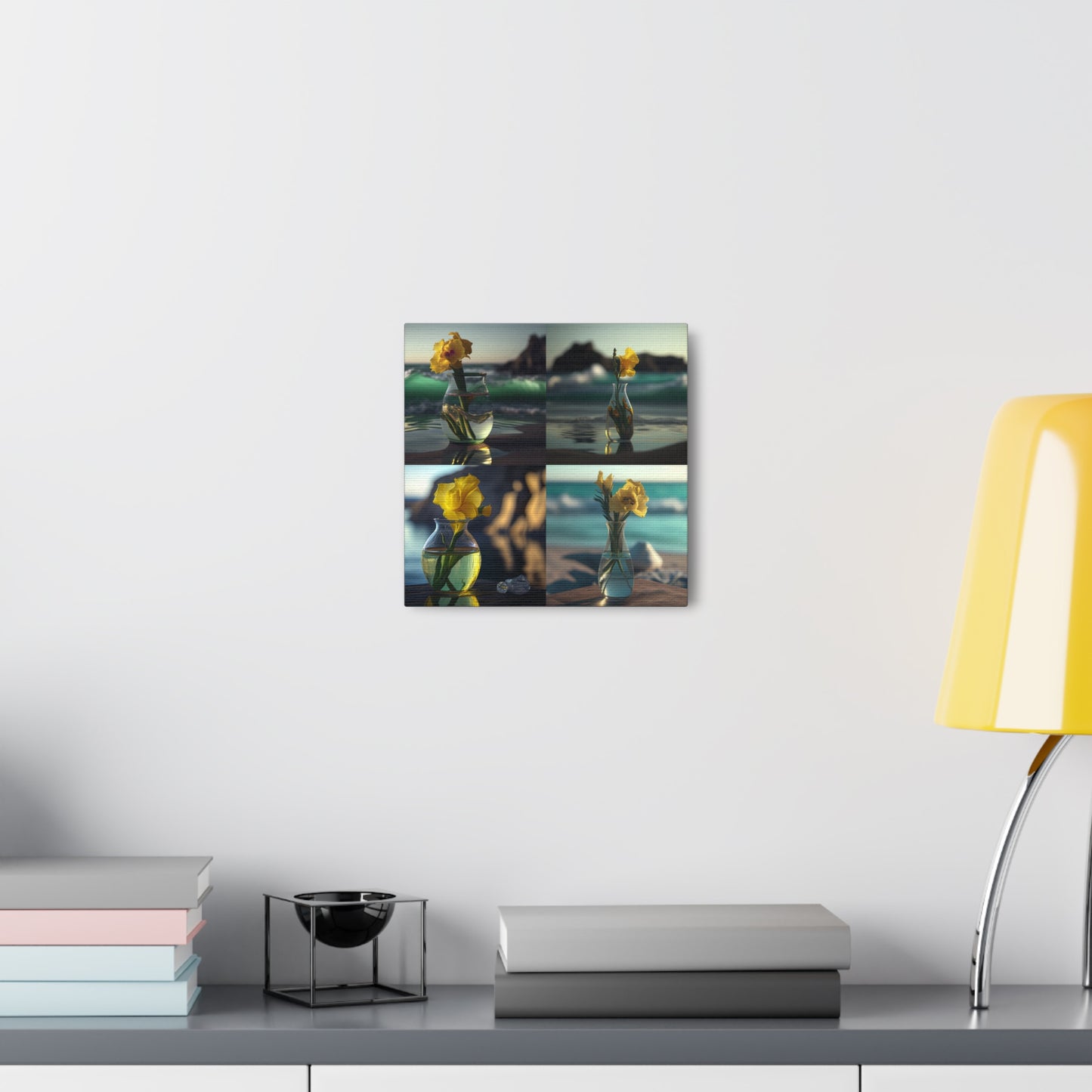 Canvas Gallery Wraps Yellow Gladiolus glass 5