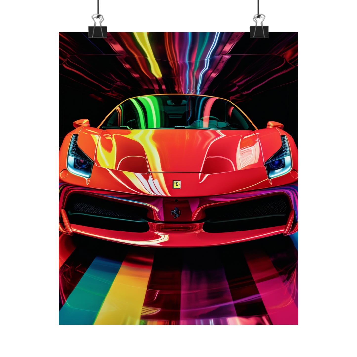 Premium Matte Vertical Posters Ferrari Flair Macro 3