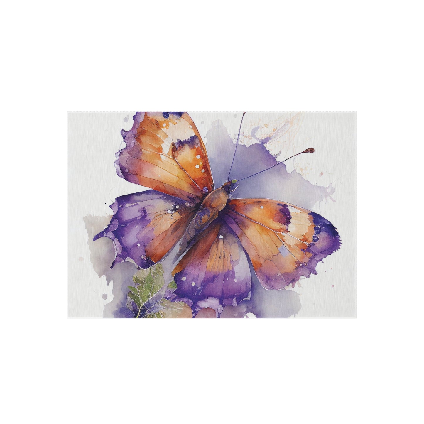 Outdoor Rug  MerlinRose Watercolor Butterfly 2