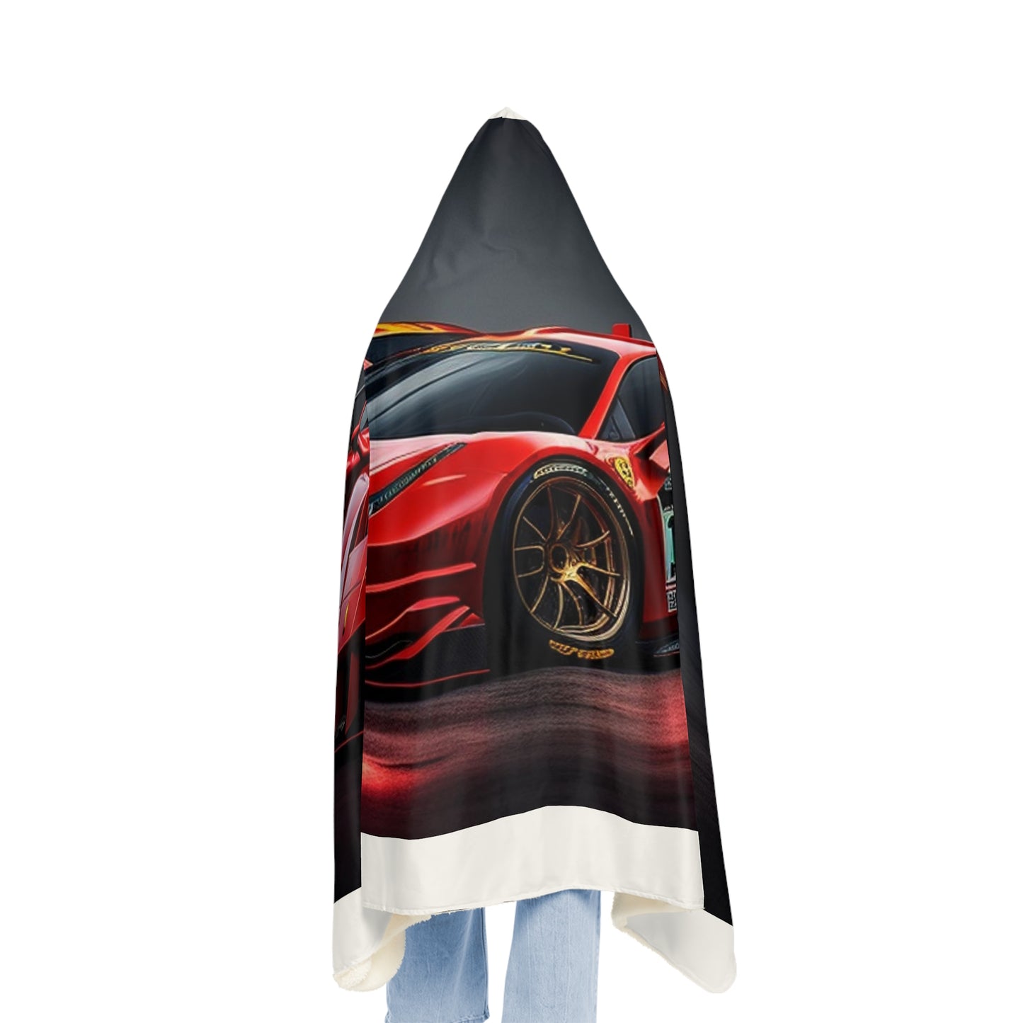 Snuggle Hooded Blanket Ferrari Red 2