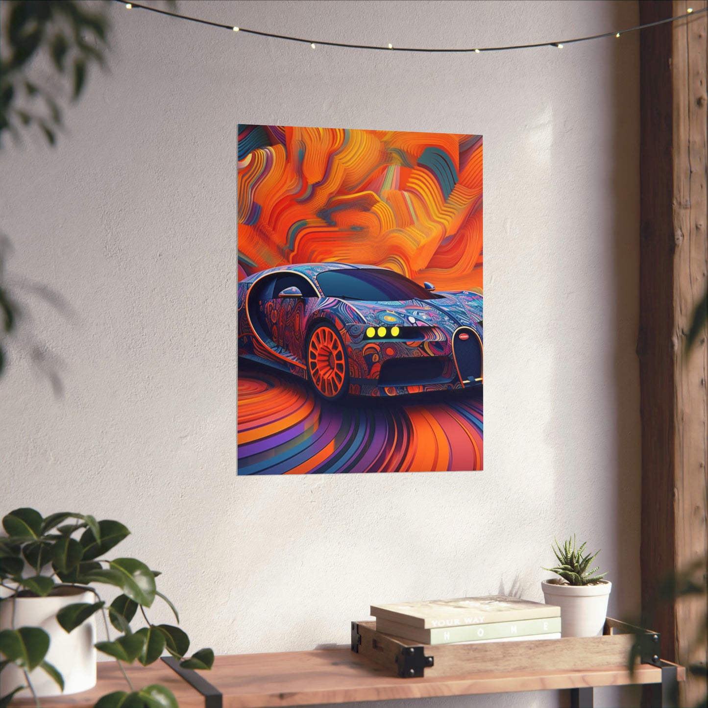 Premium Matte Vertical Posters Bugatti Abstract Concept 4