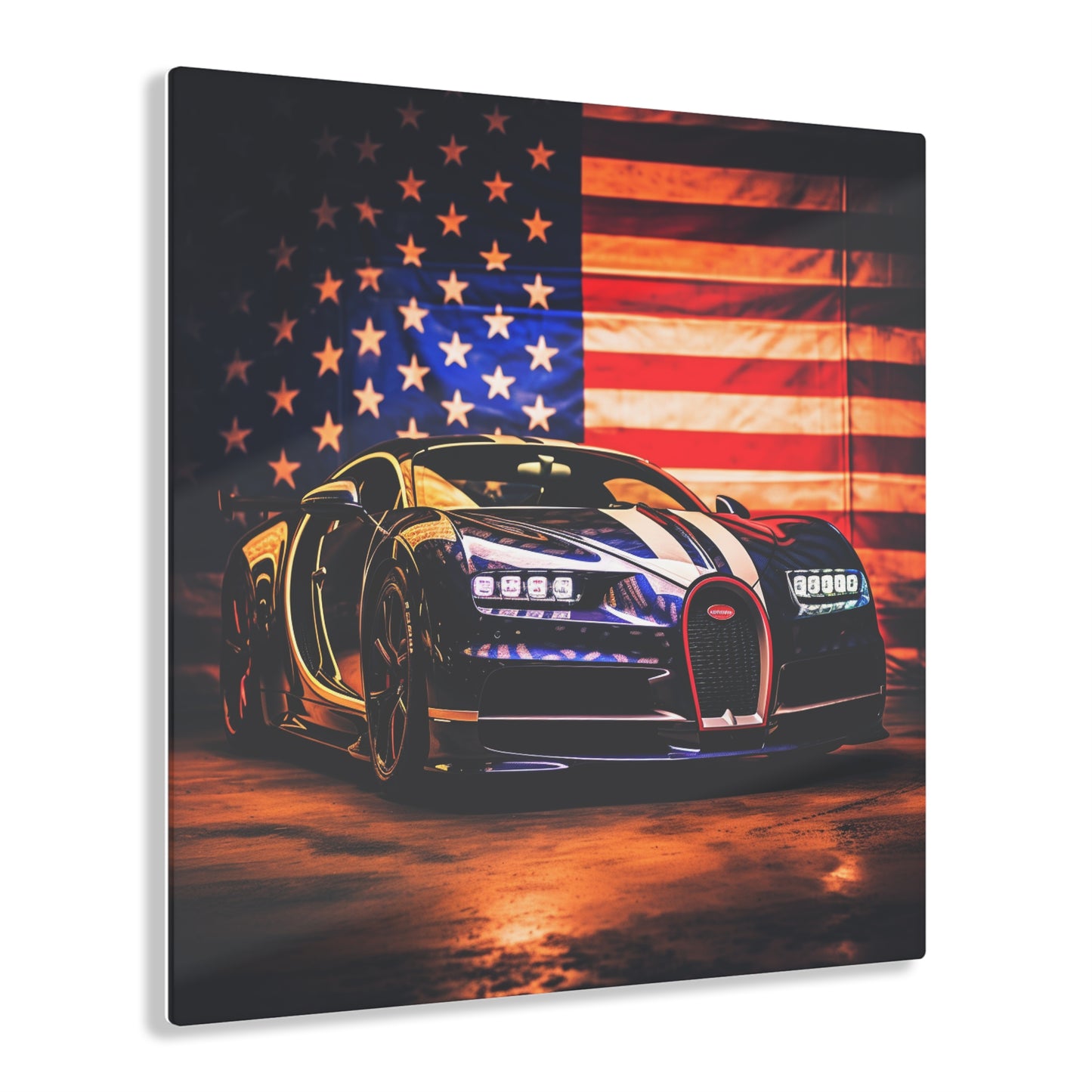 Acrylic Prints Macro Bugatti American Flag 4