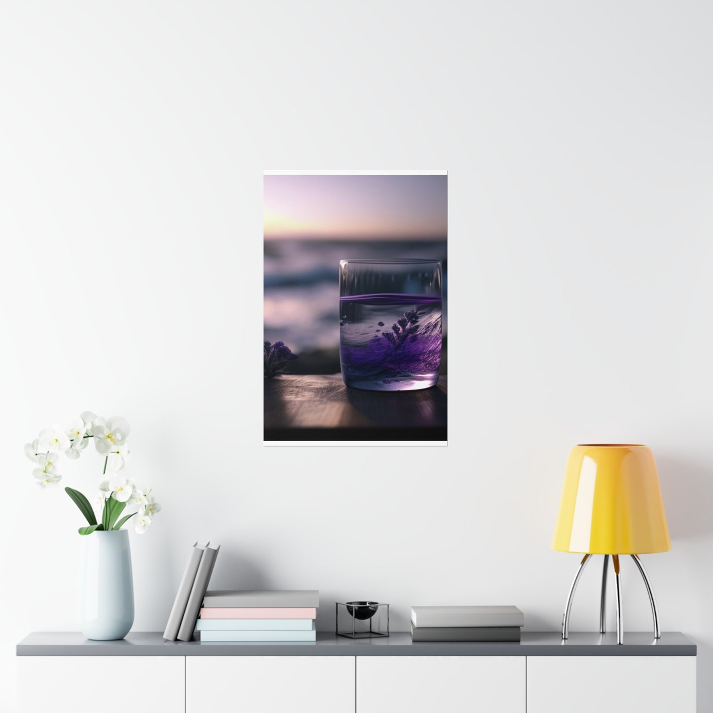 Premium Matte Vertical Posters Lavender in a vase 4