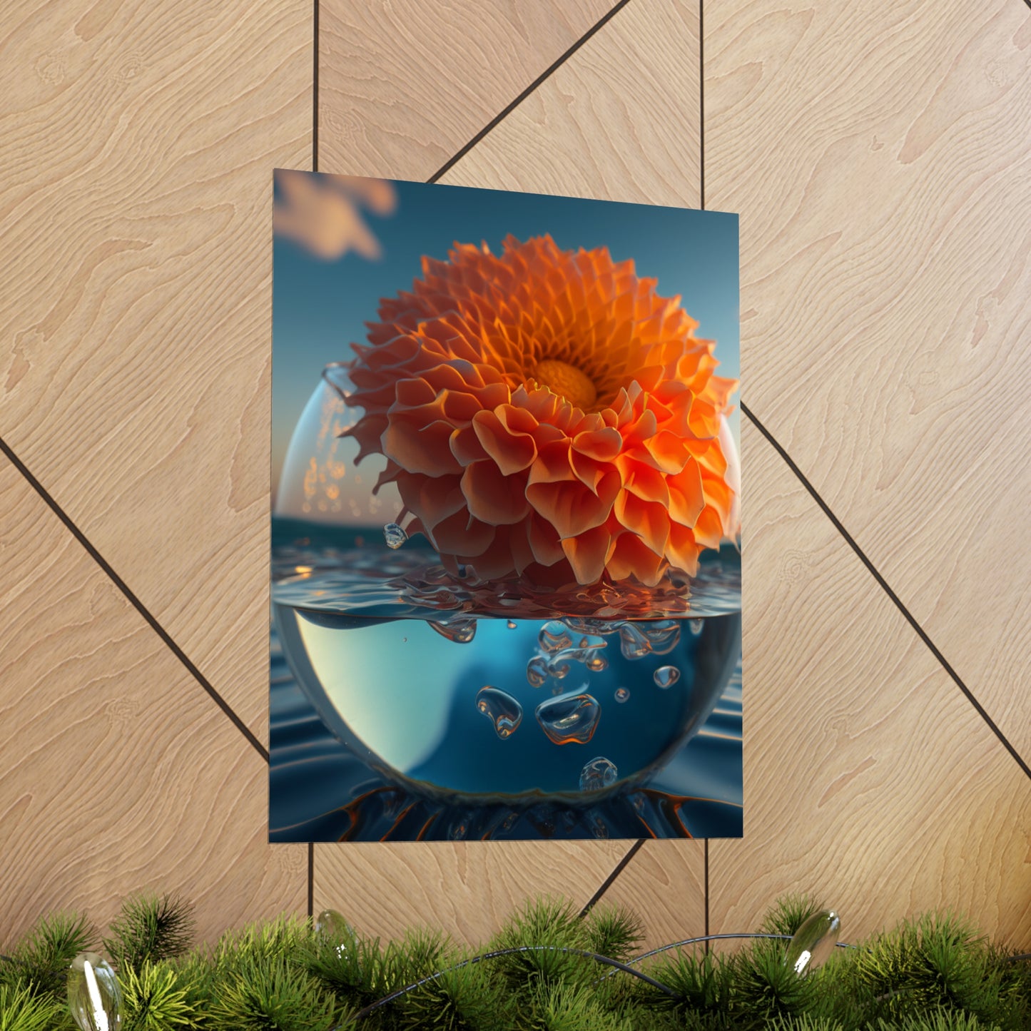 Premium Matte Vertical Posters Dahlia Orange 4