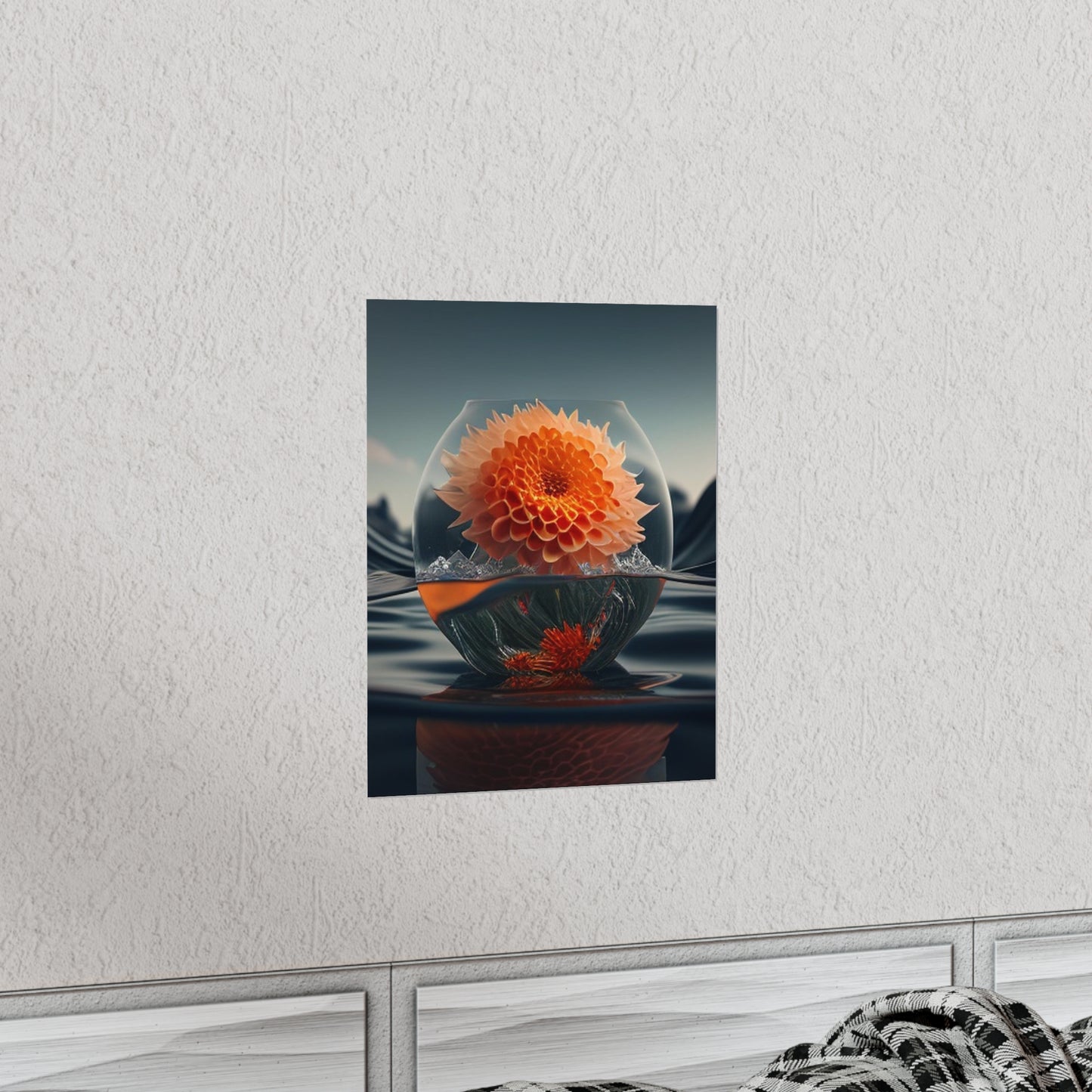 Premium Matte Vertical Posters Dahlia Orange 3