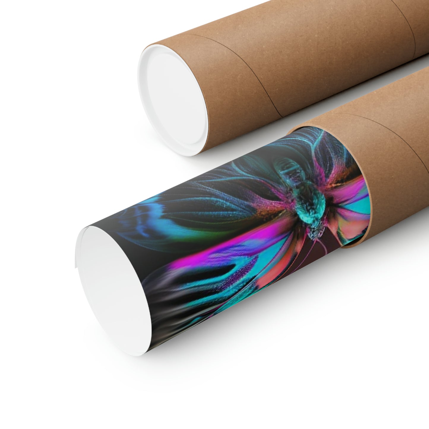 Premium Matte Vertical Posters Neon Butterfly Fusion 3