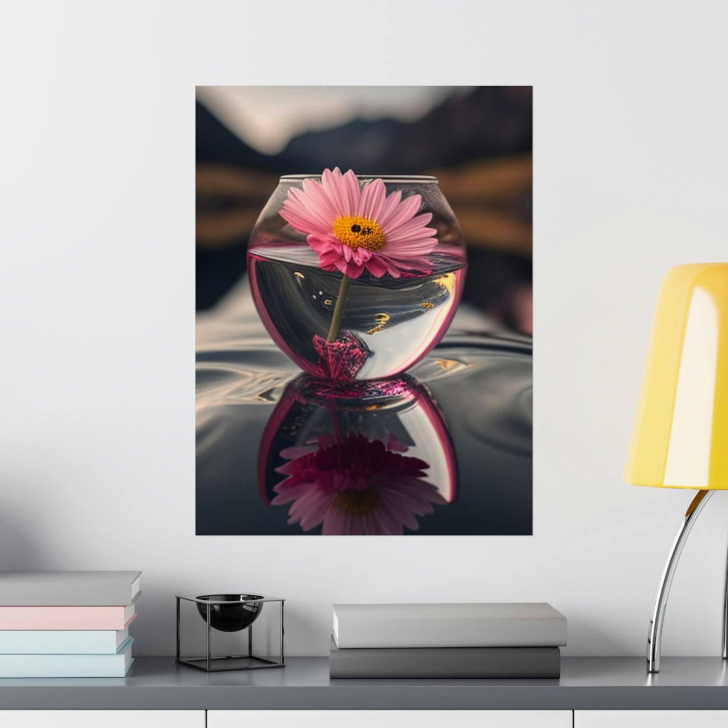 Premium Matte Vertical Posters Pink Daisy 1