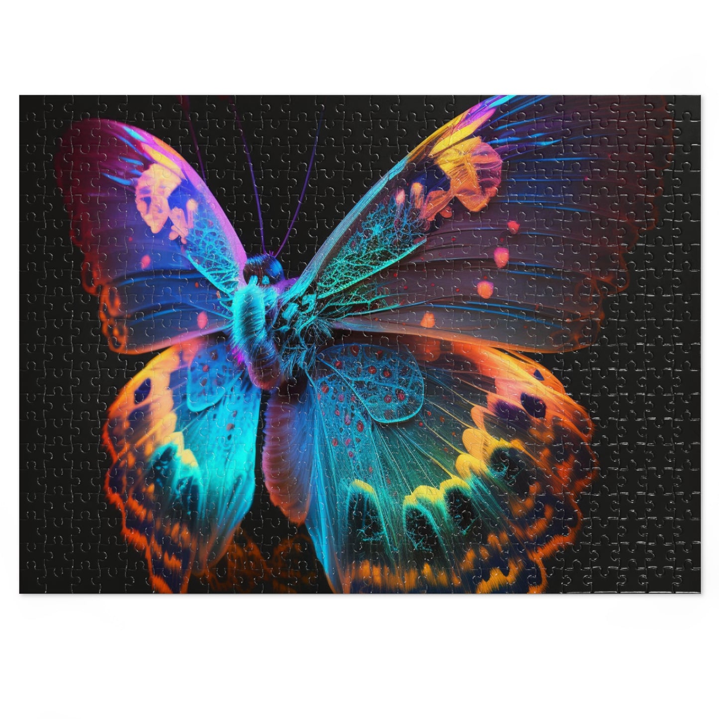 Jigsaw Puzzle (30, 110, 252, 500,1000-Piece) Raw Hyper Color Butterfly 4
