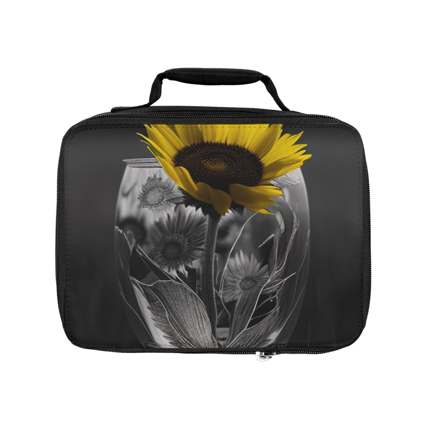 Lunch Bag Yellw Sunflower in a vase 1