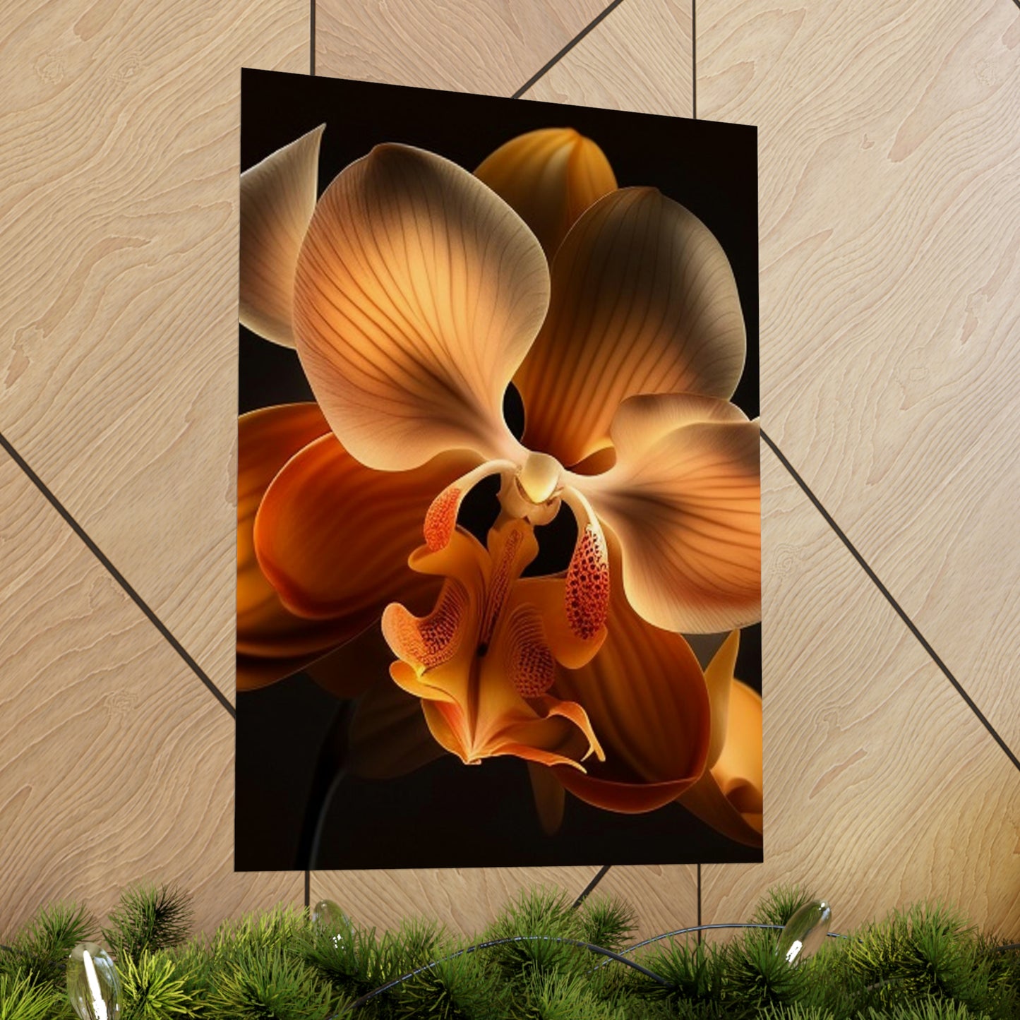 Premium Matte Vertical Posters Orange Orchid 2