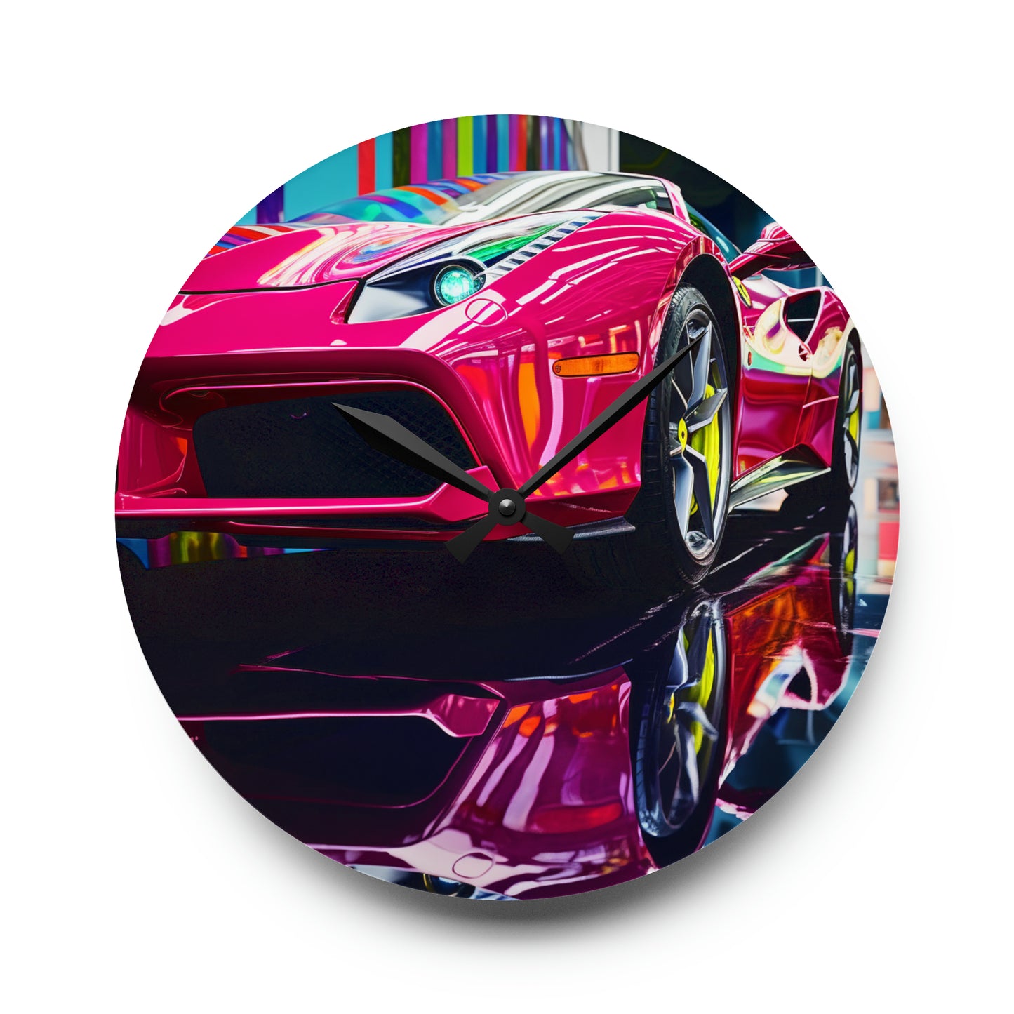 Acrylic Wall Clock Ferrari Flair Macro 2