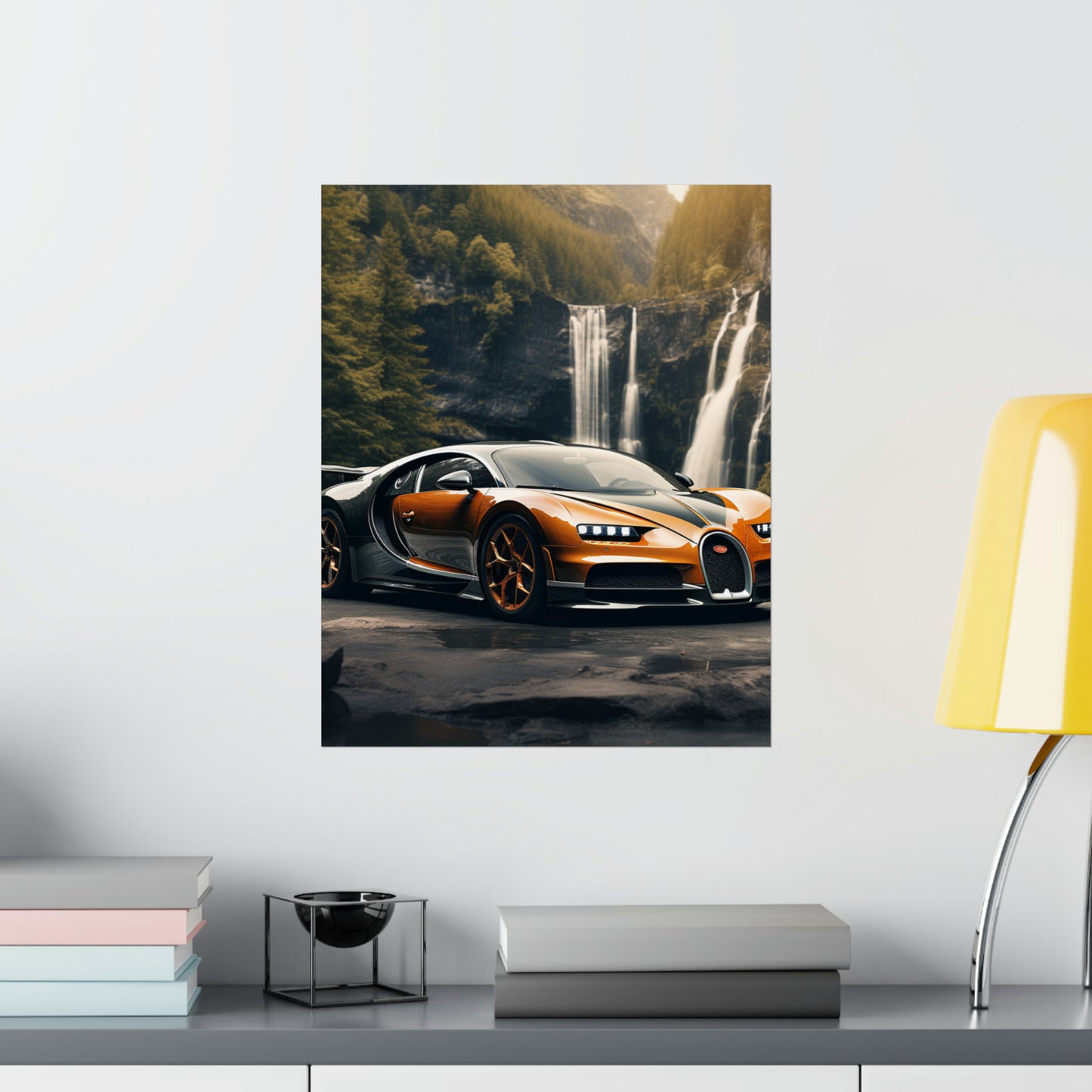 Premium Matte Vertical Posters Bugatti Waterfall 3