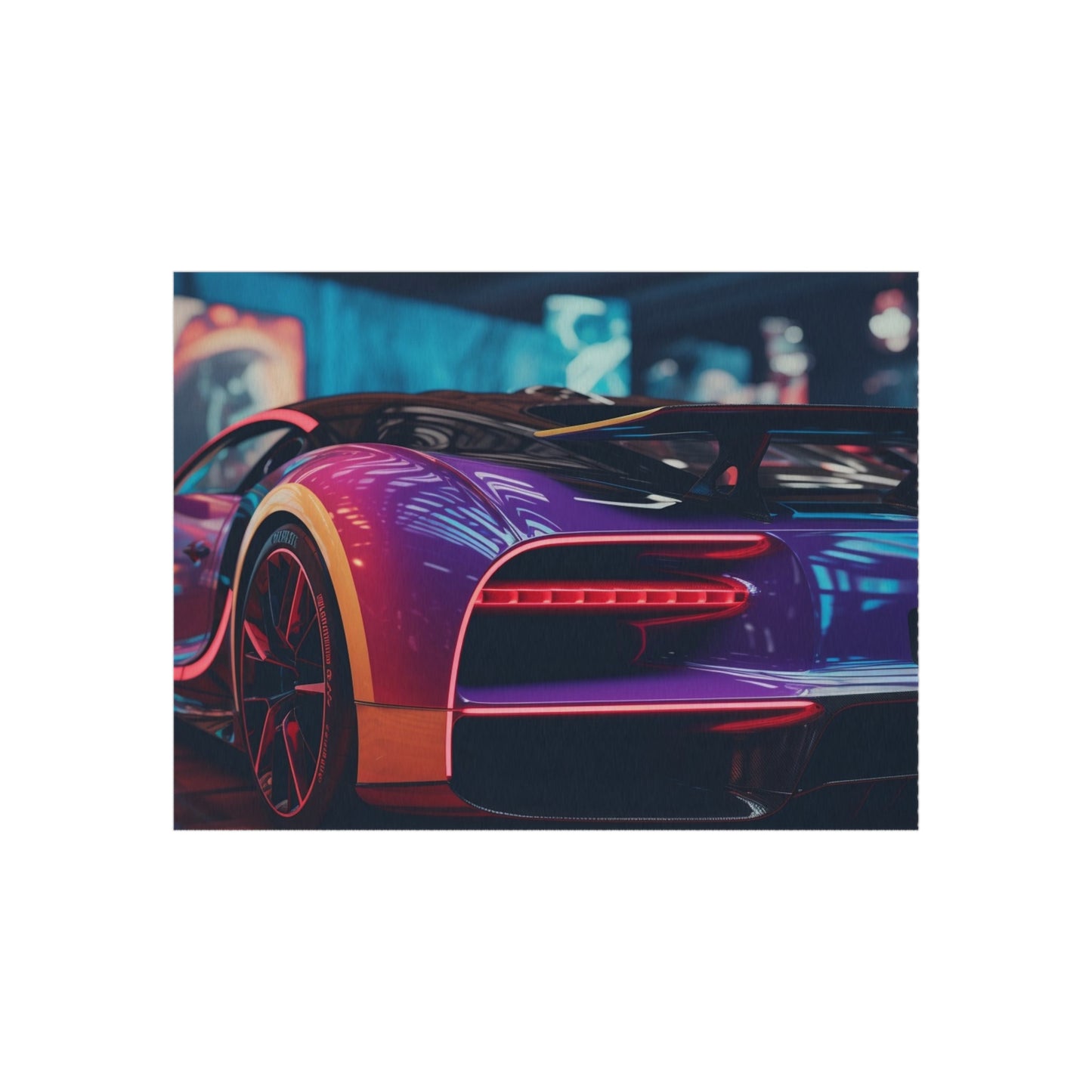 Outdoor Rug  Hyper Bugatti Neon Chiron 3