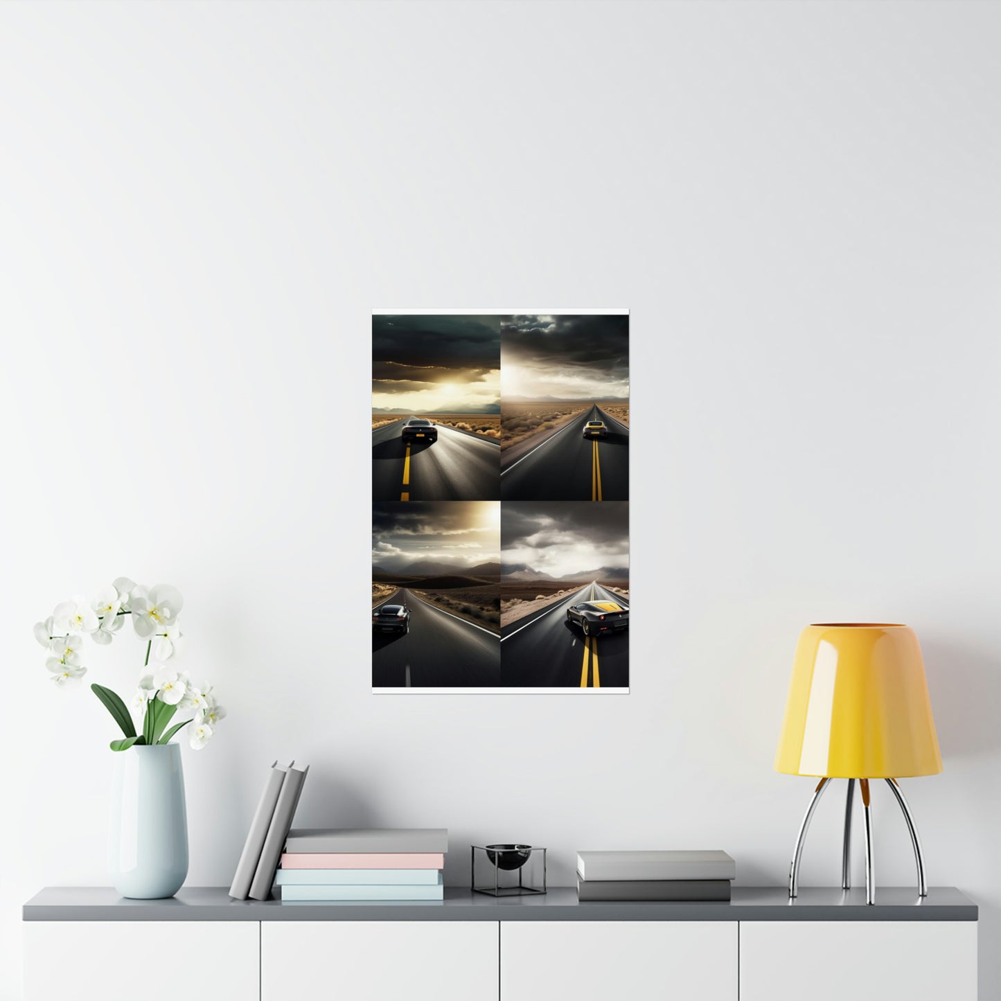 Premium Matte Vertical Posters Ferrari Road 5