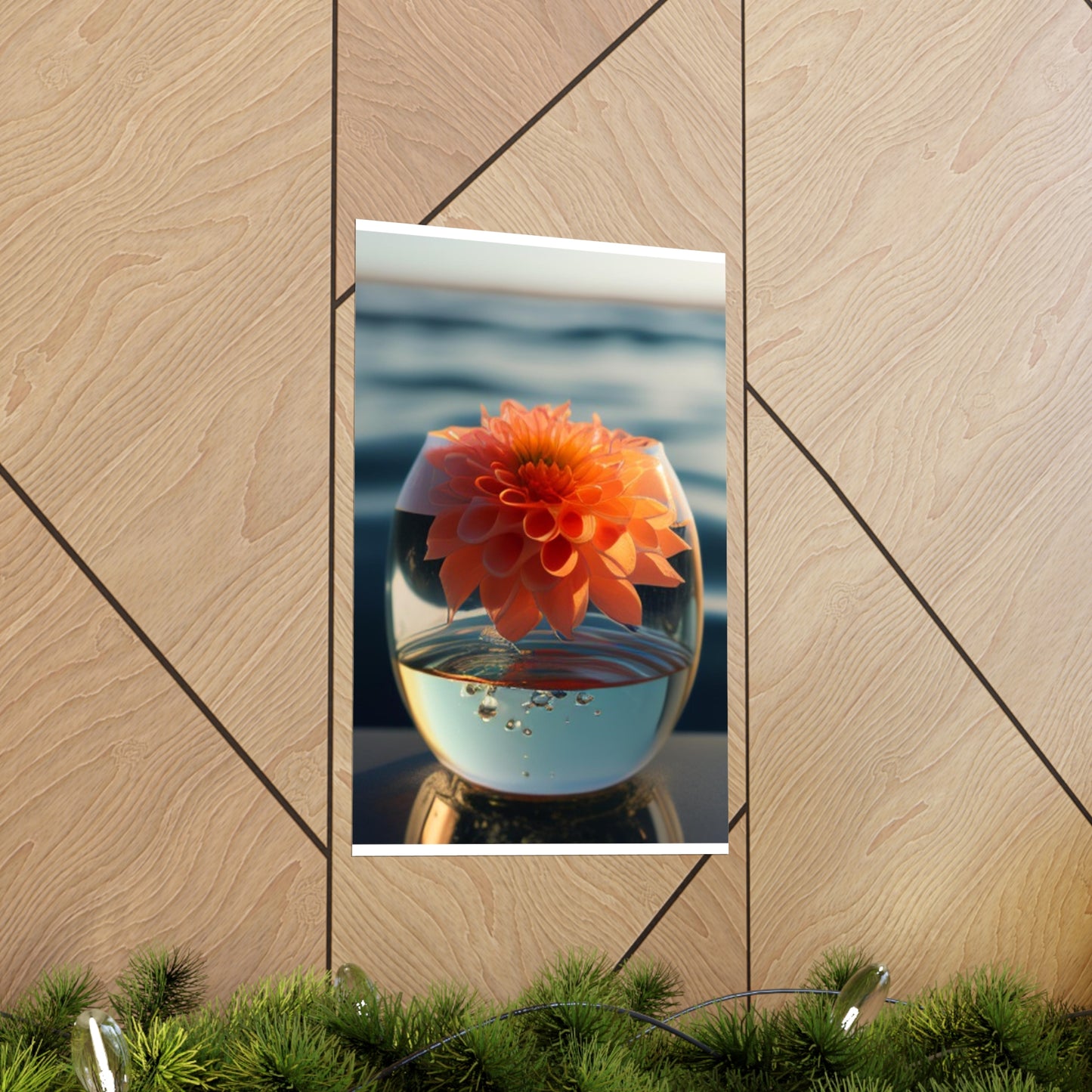 Premium Matte Vertical Posters Dahlia Orange 2