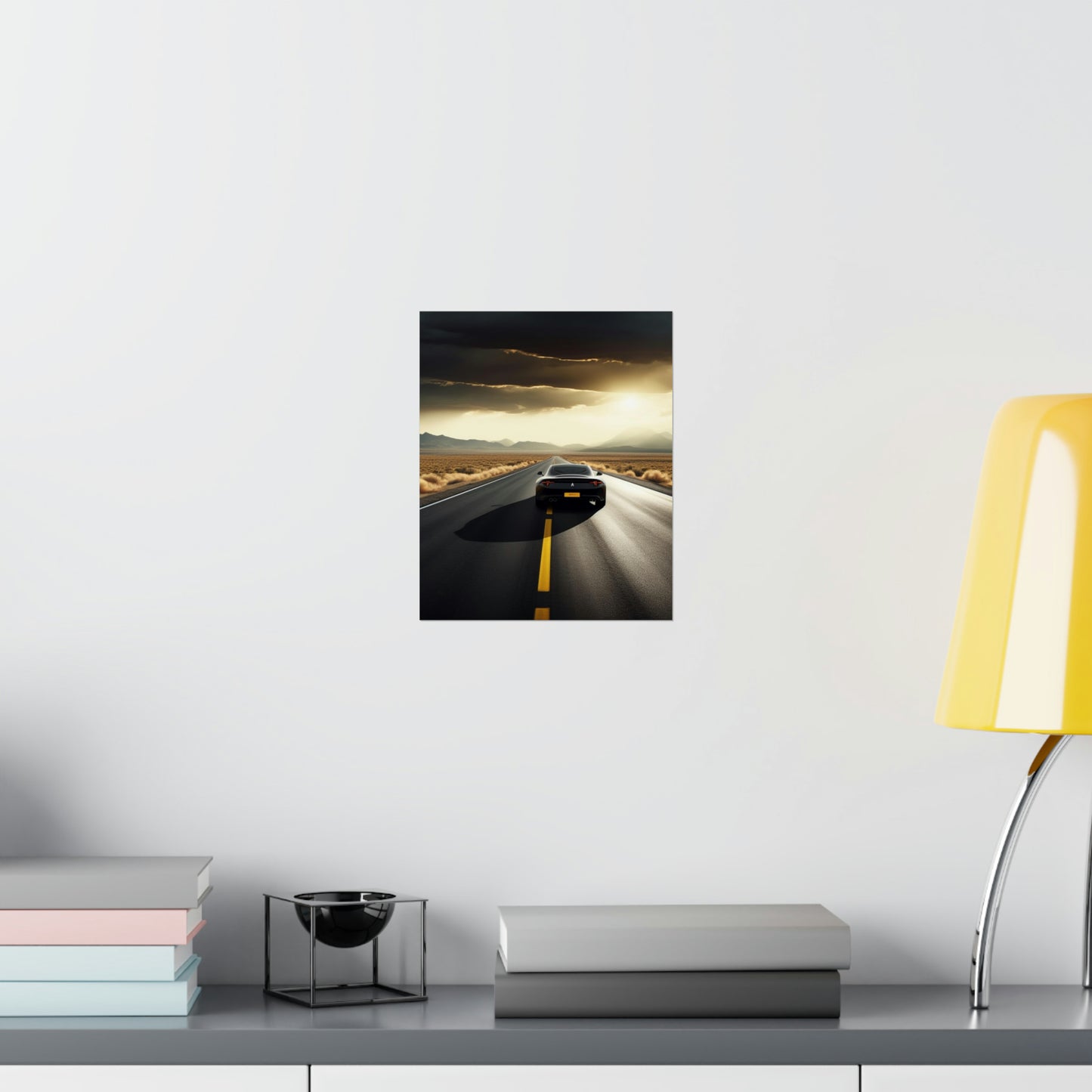 Premium Matte Vertical Posters Ferrari Road 1