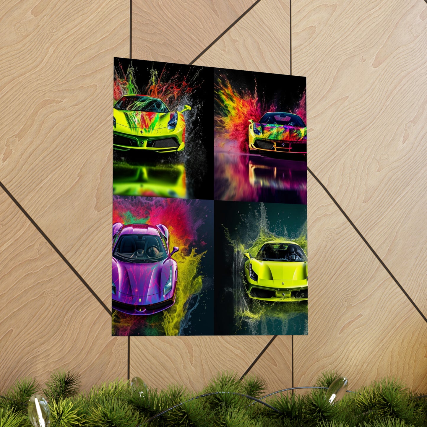 Premium Matte Vertical Posters Farrari Water 5