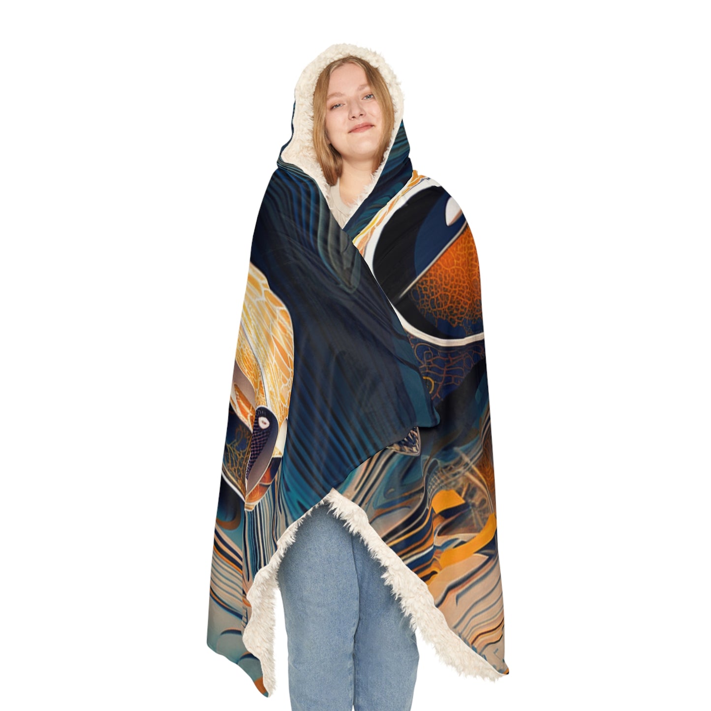 Snuggle Hooded Blanket Bugatti Abstract Flair 1