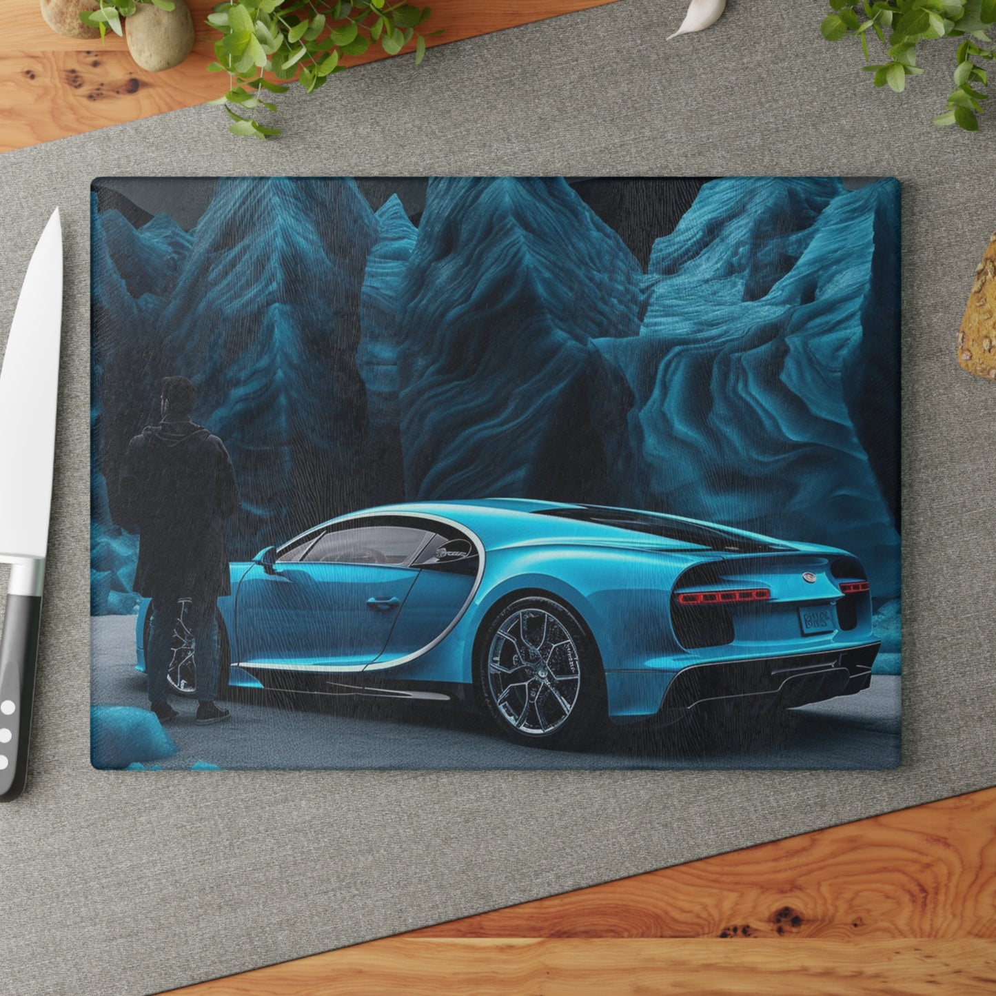 Glass Cutting Board Bugatti Real Look 3